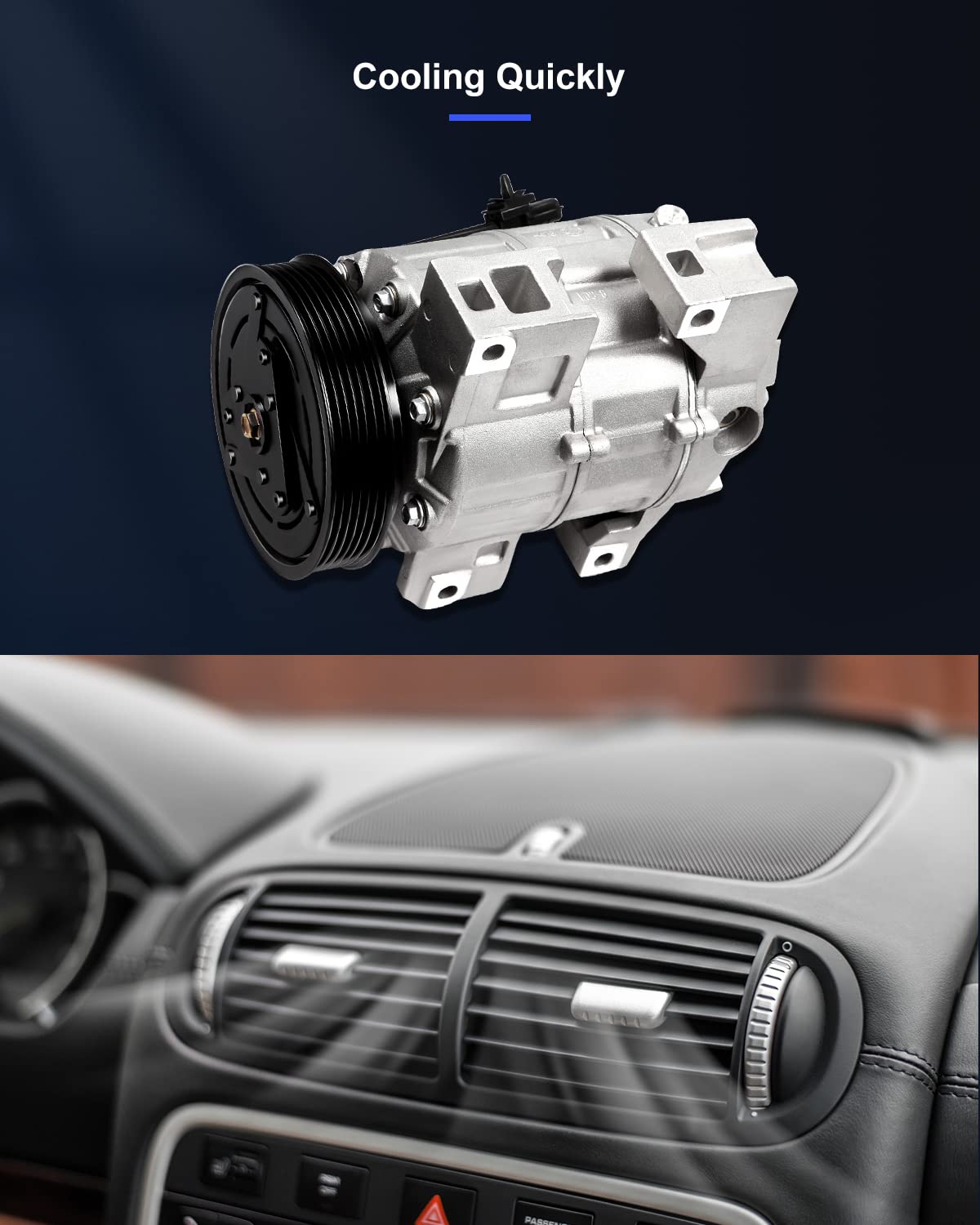 Eccpp Ac Compressor Fit For Nissan Sentra Altima 2.5L 2007-2012 Air Conditioning Compressor Fast Cooling Dcs171C