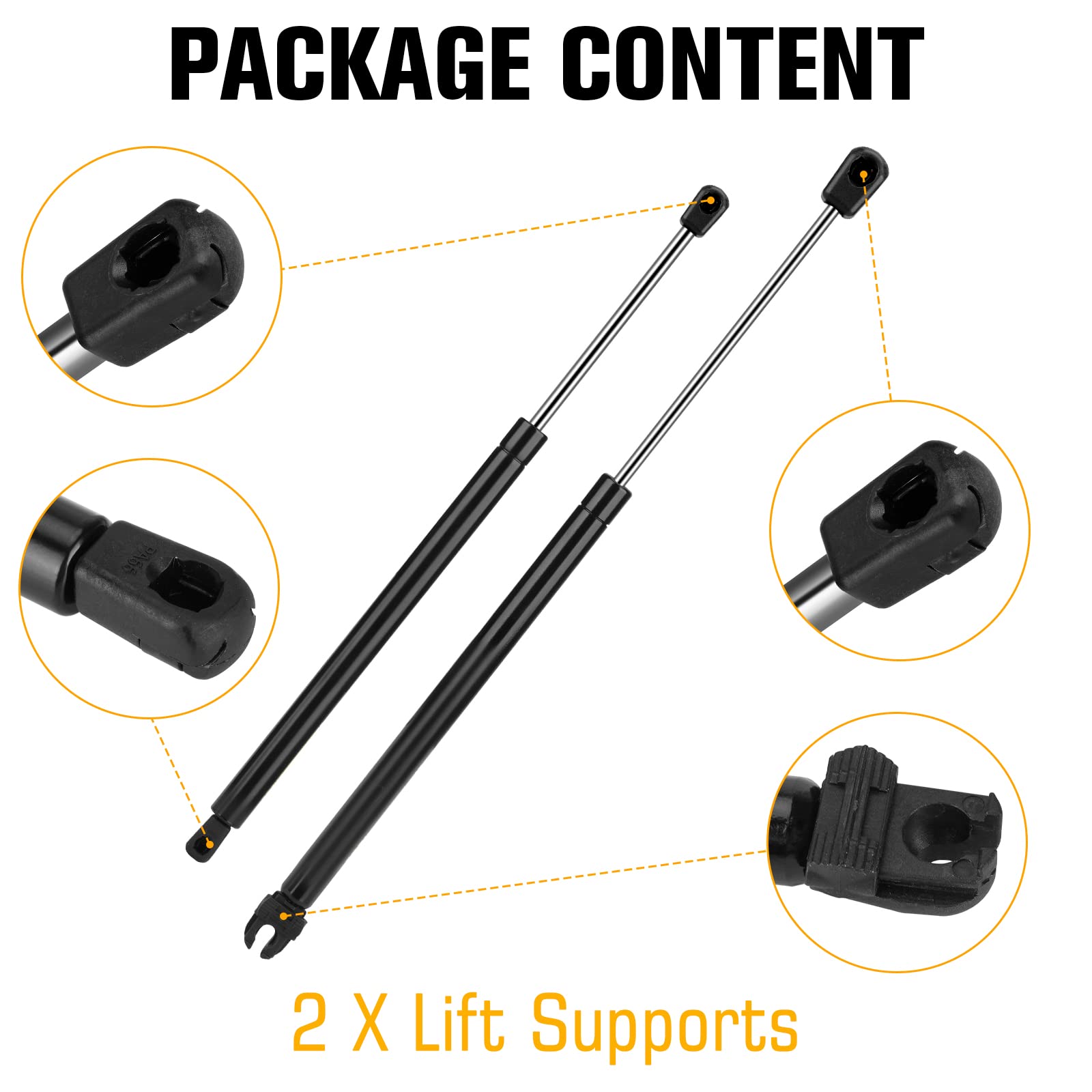 Rear Hatch and Window Lift Support for Nissan Pathfinder 2005-2013 Struts Gas Springs Shocks 6110 6607 4 Pcs