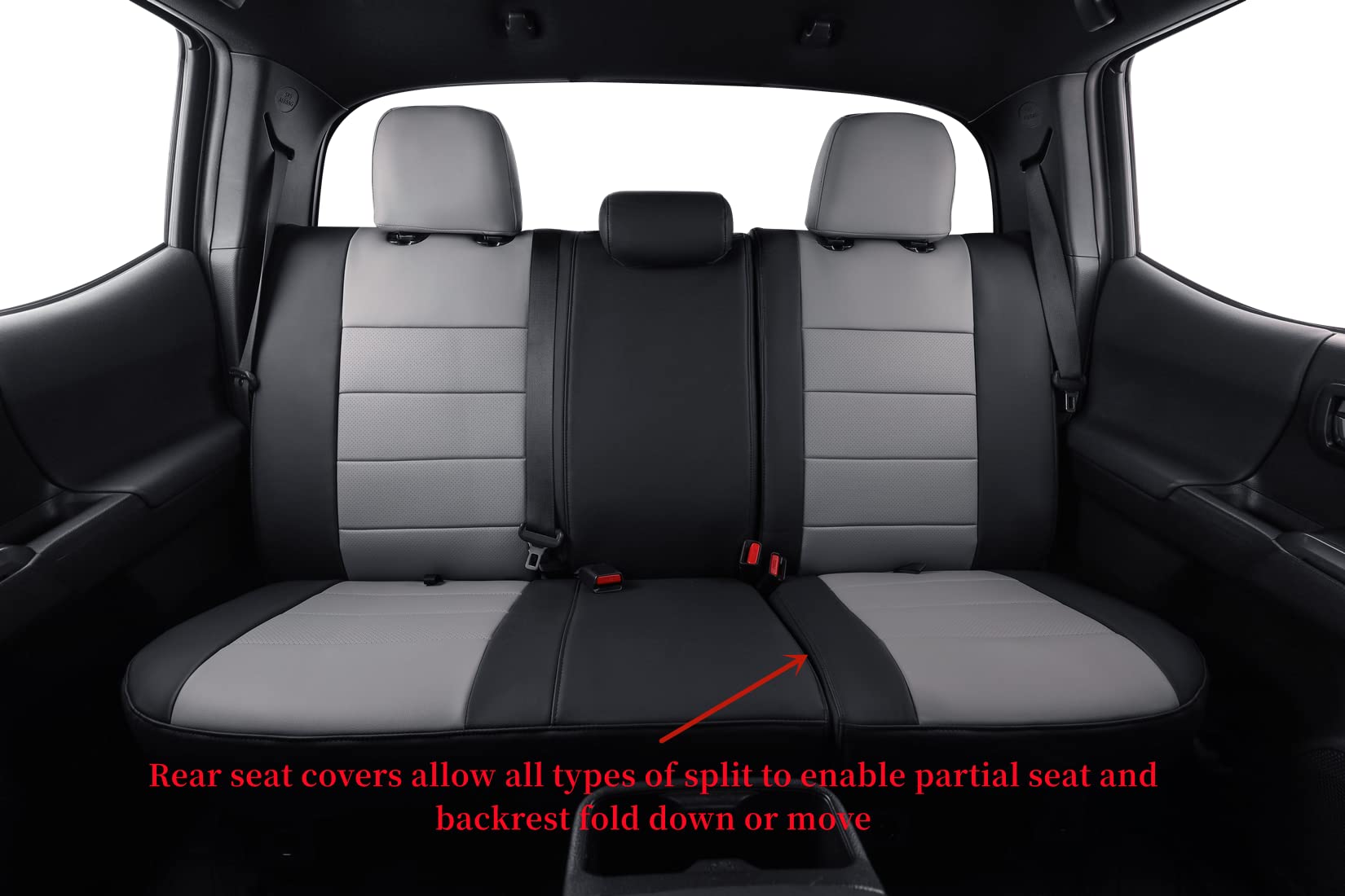 Coverdream Tacoma Hybrid Leather Seat Covers Custom Fit For 2024 2025 Toyota Tacoma Trd Sport,Trd Off-Road,Limited,Trailhunter,F