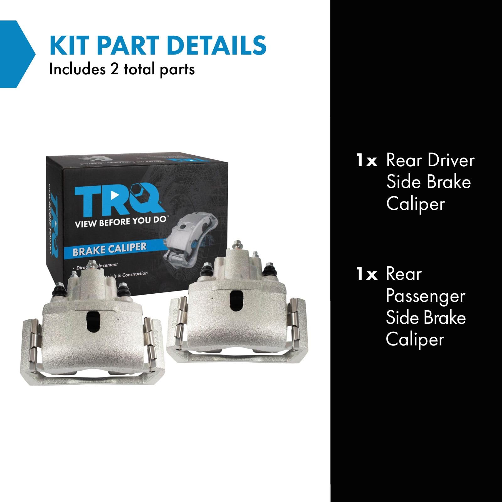 Trq Rear Brake Caliper Set Compatible With 2003 Dodge Durango