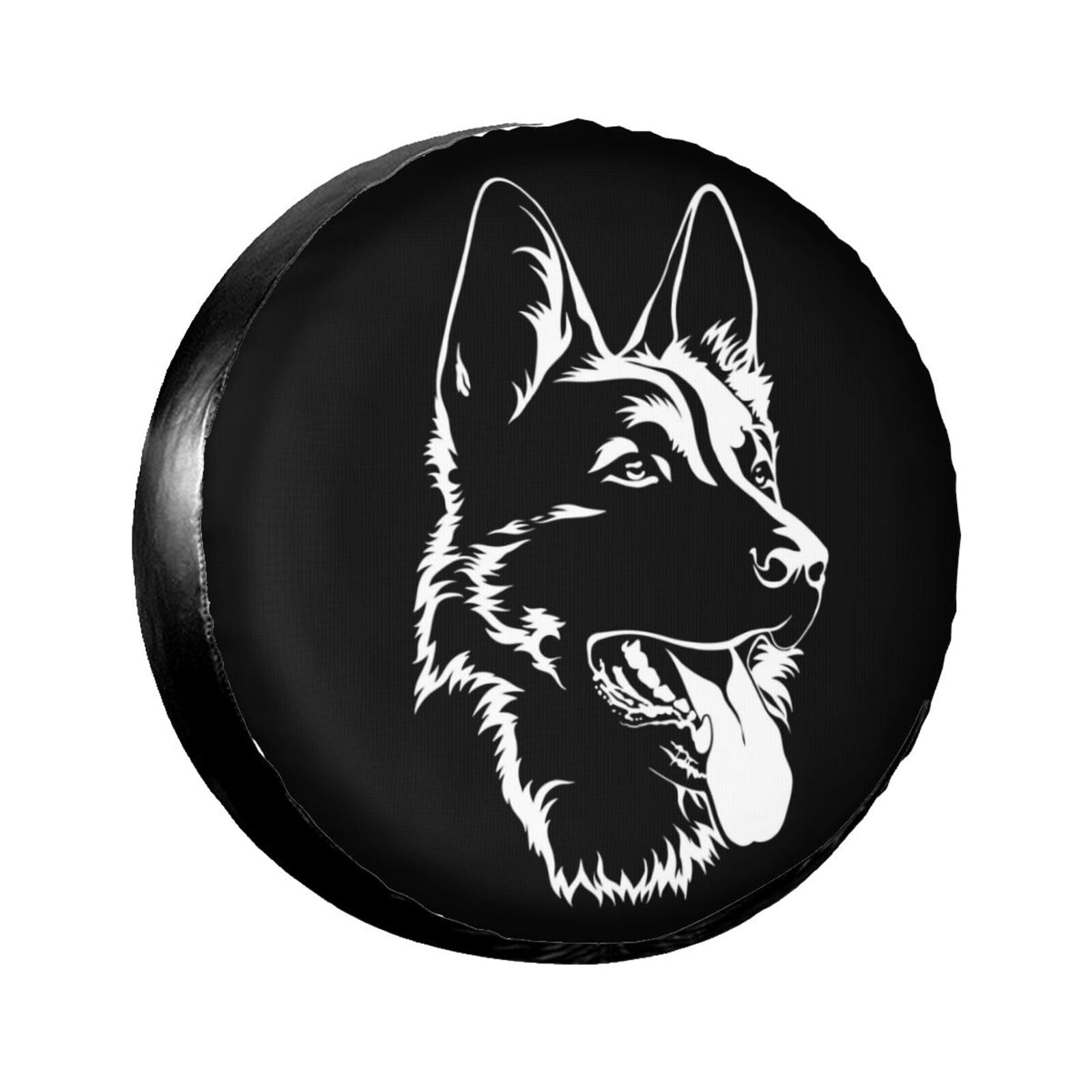 German Shepherd Dog Portrait Spare Tire Cover Universal Weatherproof Tire Wheel Cover Waterproof Dust-Proof Wheel Tire Protector