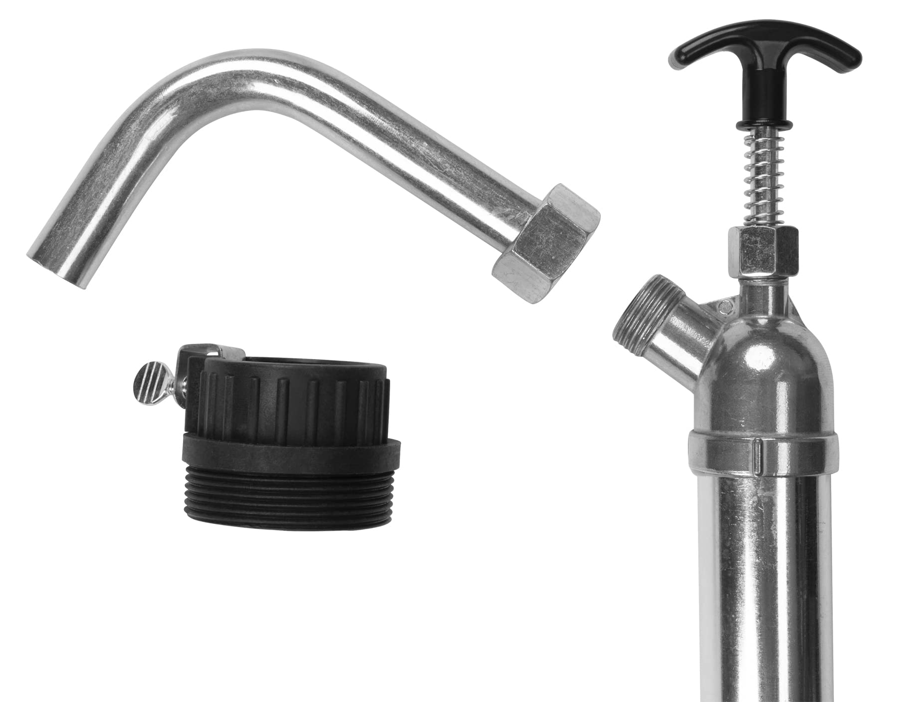 Performance Tool W54266 Lift Action Steel Barrel Pump Dispenser For Fluid Transmission, Silver