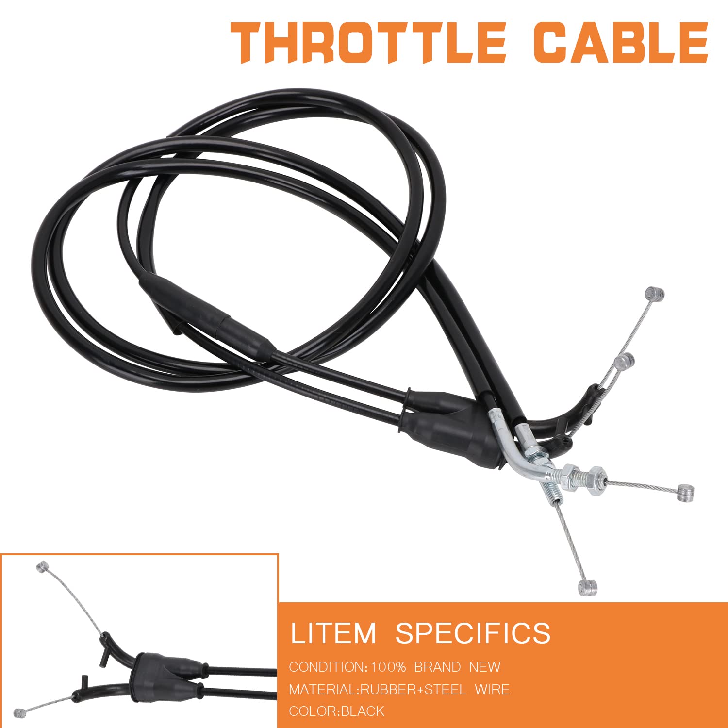 Drz 400 Throttle Cable,Motorcycle Dirt Bike Throttle Cable For Drz400 2000-2004/ Drz400S 2000-2019/ Drz400E 2000-2007/ Drz400Sm 2005-2019