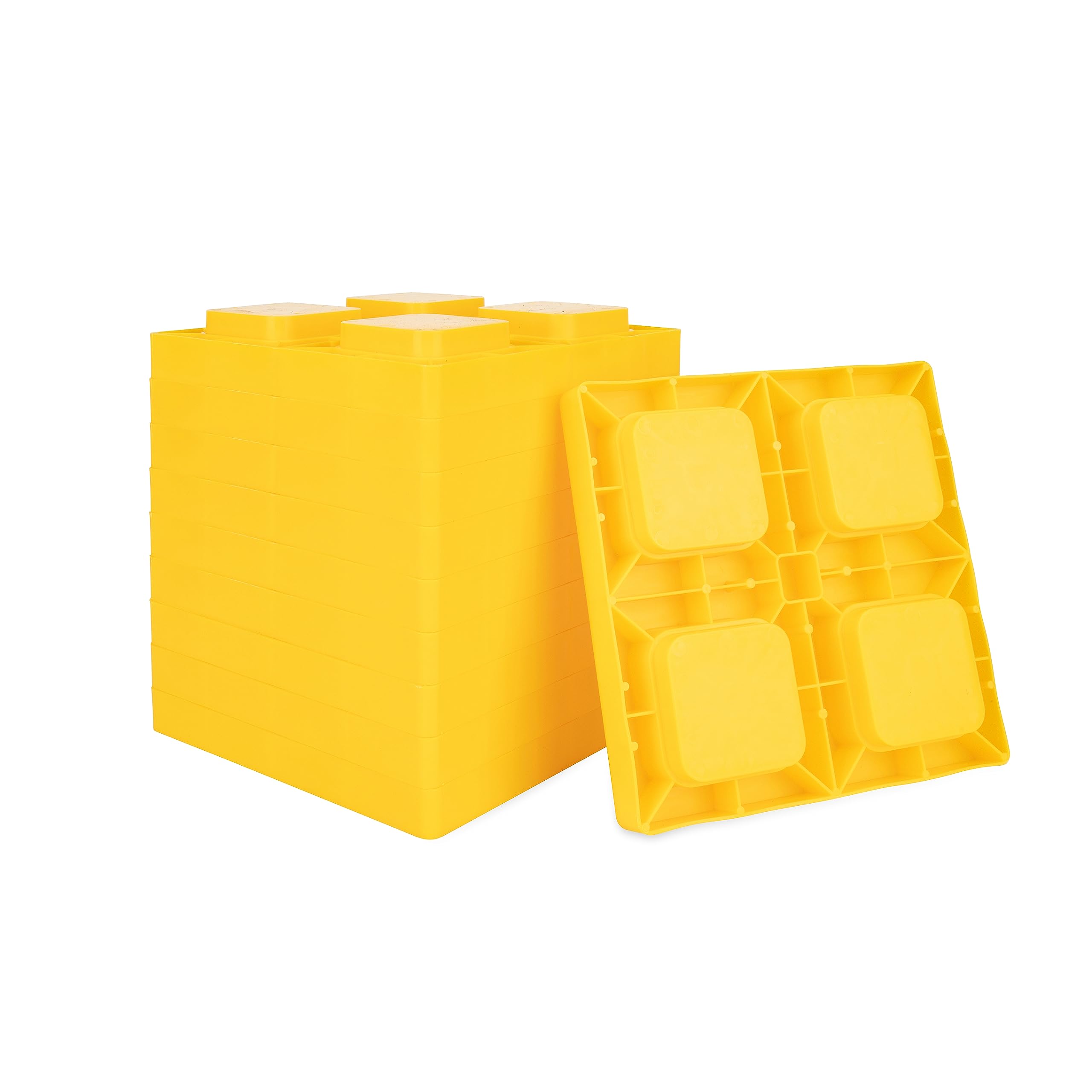 Camco RV Leveling Blocks - Features Interlocking Nested Design & Includes Zippered Bag for RV Storage - Each Camper Leveling Blo
