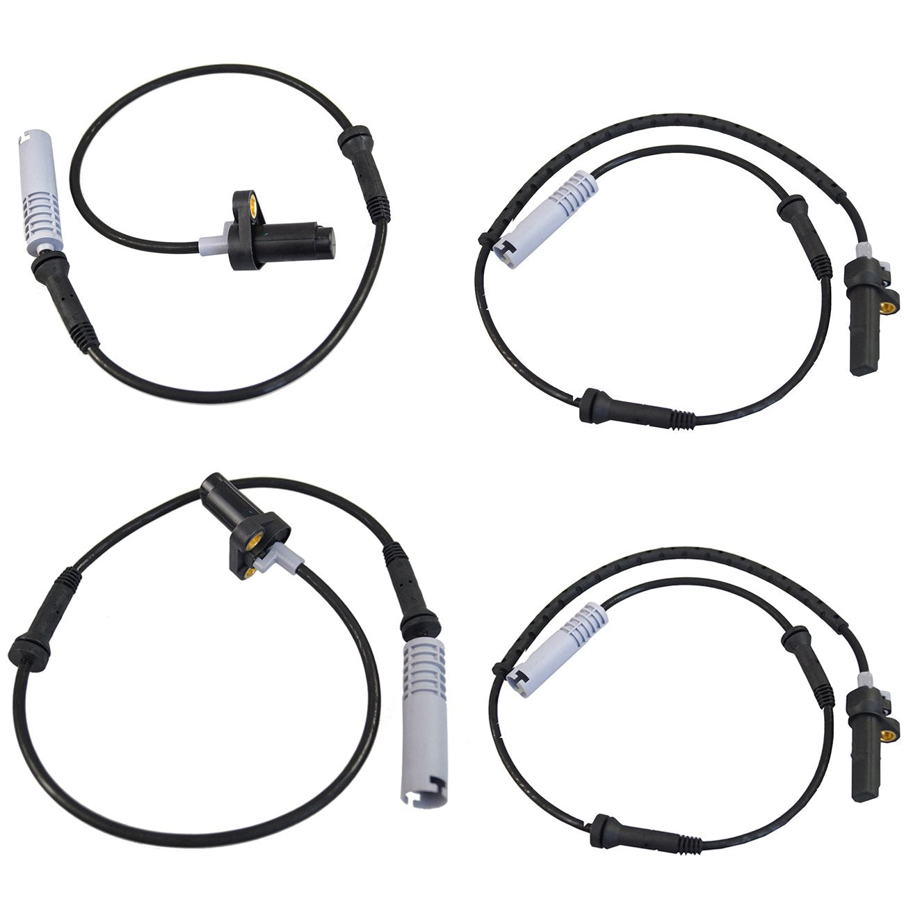 Bapmic 4 Pcs Front 34521182159 + 34521182160 Rear Abs Wheel Speed Sensor For Bmw E39 528I 540I 1997 1998
