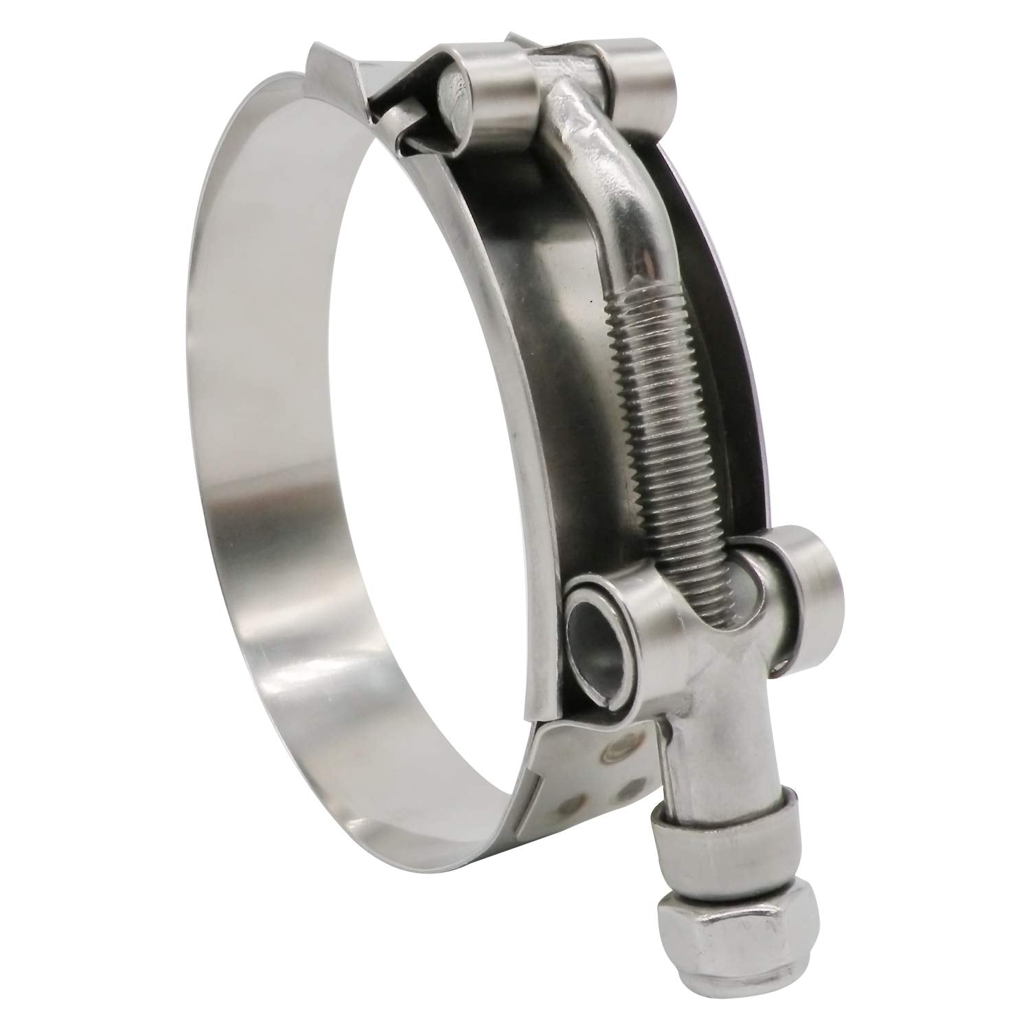 Roadformer 3.5'' T-Bolt Hose Clamp - Clamp Range 95Mm - 103Mm For 3.5'' Hose Id, Stainless Steel Bolt, Stainless Steel Band Floa