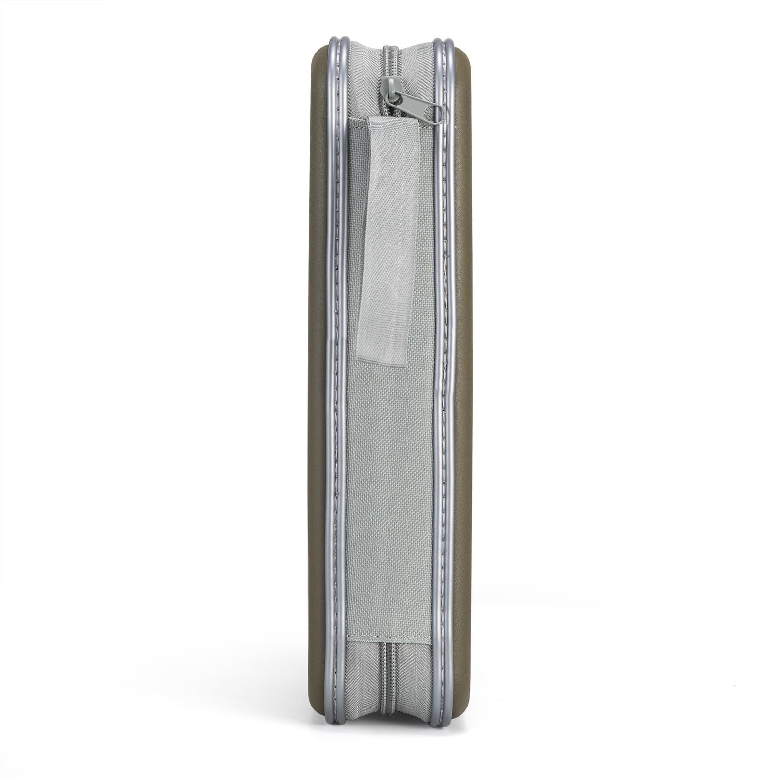 Liovode Dvd Case, 96 Capacity Cd Case Portable Cd Case Holder Storage Hard Plastic Dvd Cd Wallet Holder Organizer For Car (Olive