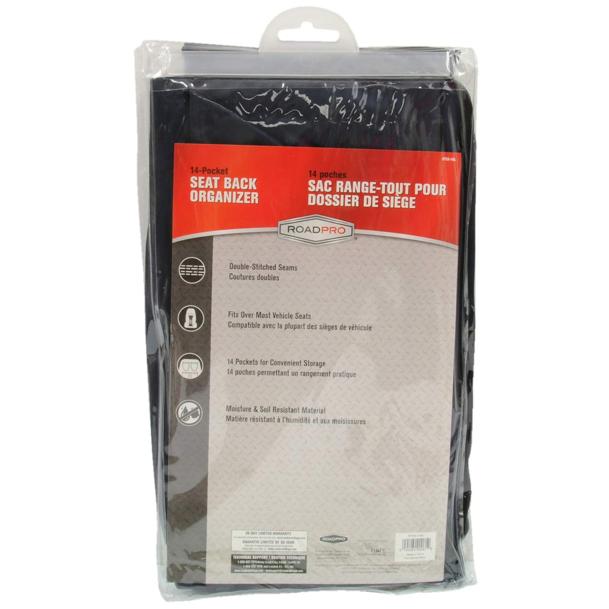 Roadpro Rpsb-14Bl Truck Seat Organizer 14-Pocket Back Seat Organizer Travel Essentials Semi Truck Accessories, Blue