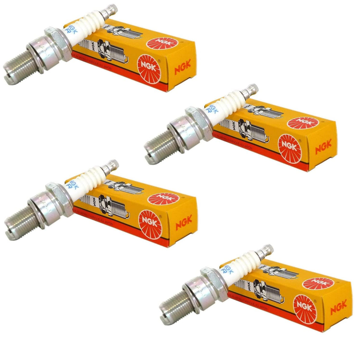 NGK Spark Plug LFR6A 6668 (Pack of 4) Watercraft FX FZR FZS VX VXR VXS Reach 26.5mm Hex Size 16mm Gap 0.9mm Resistor Value 5K Oh