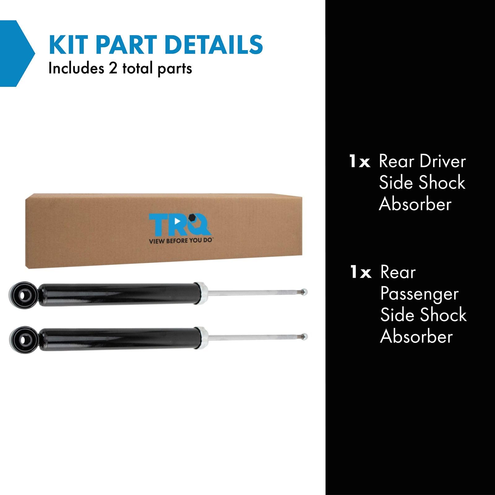 Trq Rear Shock Absorber Set Compatible With 2006-2011 Audi A6 2005-2011 A6 Quattro 2007-2008 S6