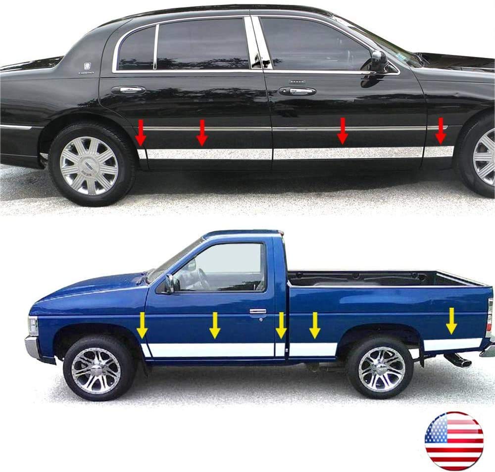 Sbwlkj 25Ft Automotive Chrome Trim Molding 2''(50Mm) Heavy Duty Car Side Moldings(Self Adhesive) Uv-Protected Scratch-Proof For