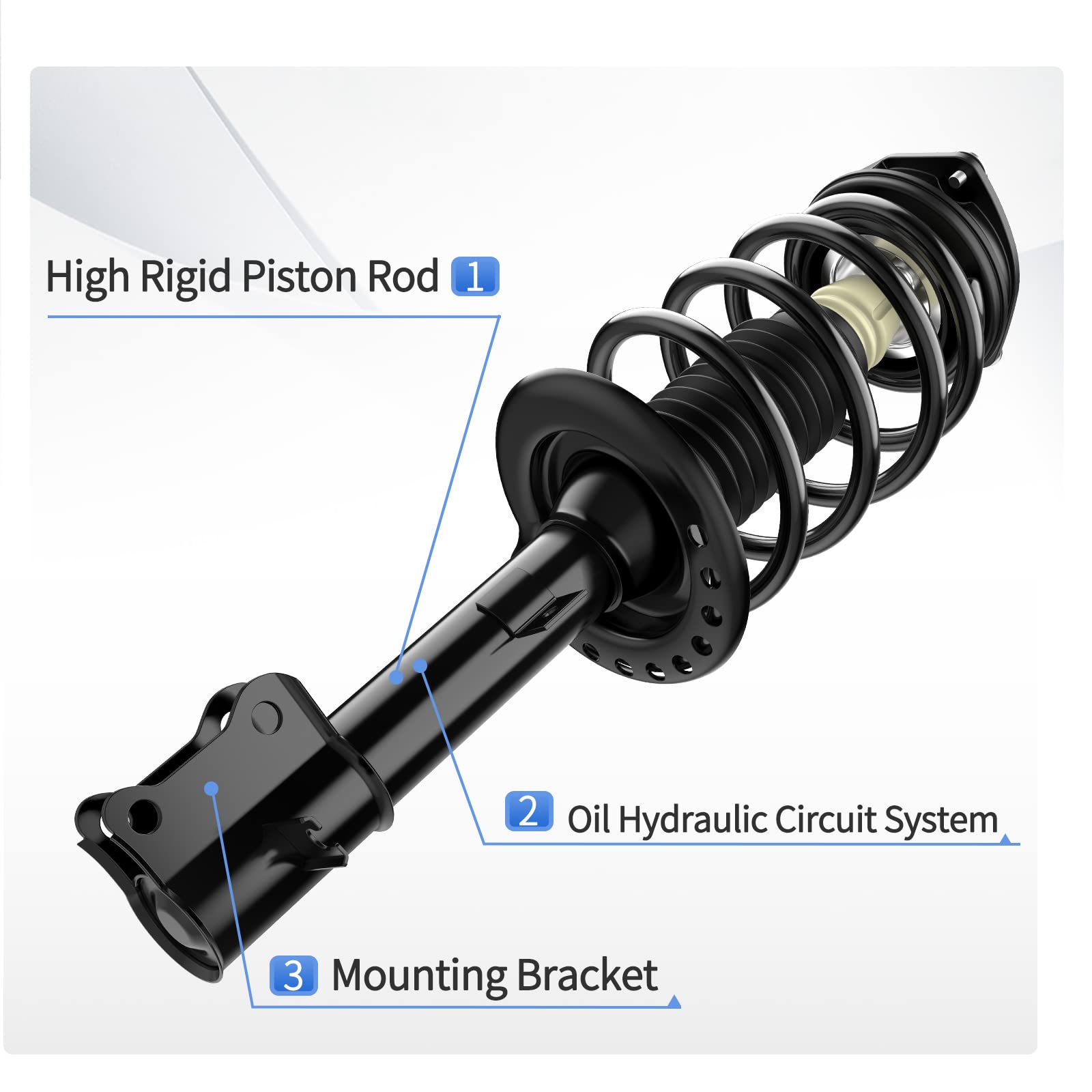 Yitamotor Front Complete Strut Rear Suspension Shocks Compatible With 2007-2012 Sentra Fwd