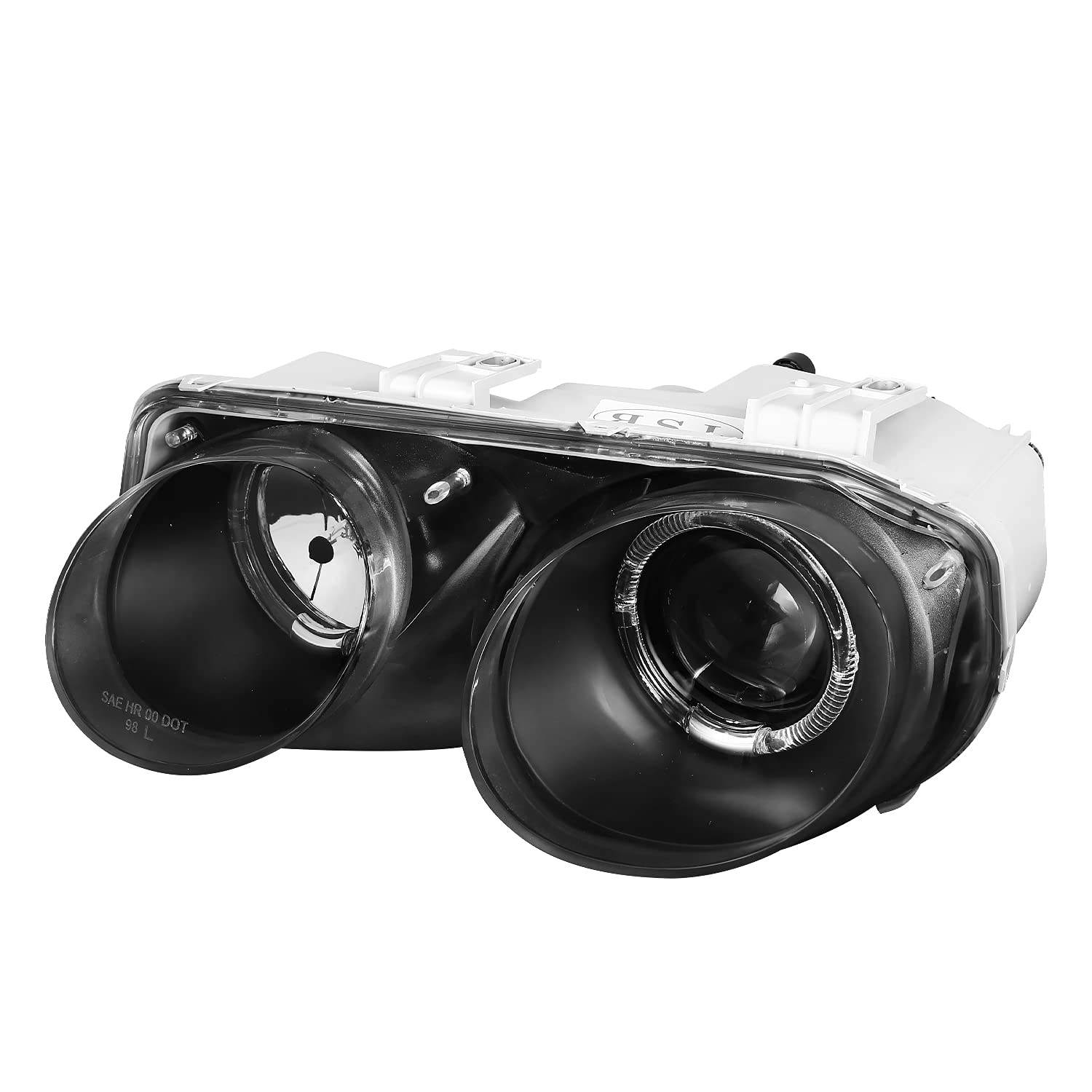 Spec-D Tuning Halo Black Projector Headlights Compatible with 1998-2001 Acura Integra 2Dr/4Dr Left + Right Pair Headlamps Assembly