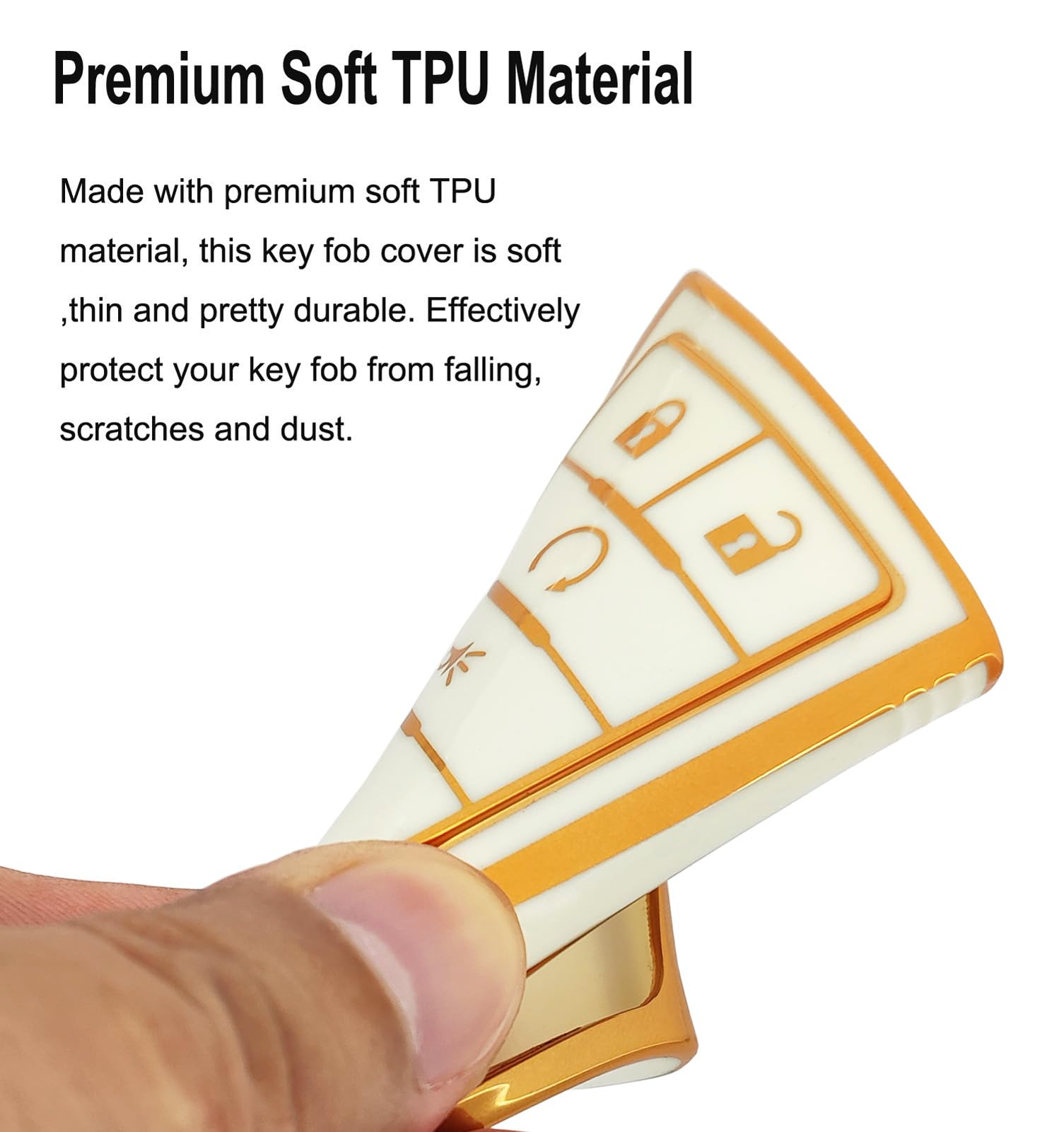 Arruweer Key Fob Cover For Cadillac Soft Tpu Key Fob Case Holder Protector Compatiable With Cadillac Srx Ats Elr Xts 2010 2011 2