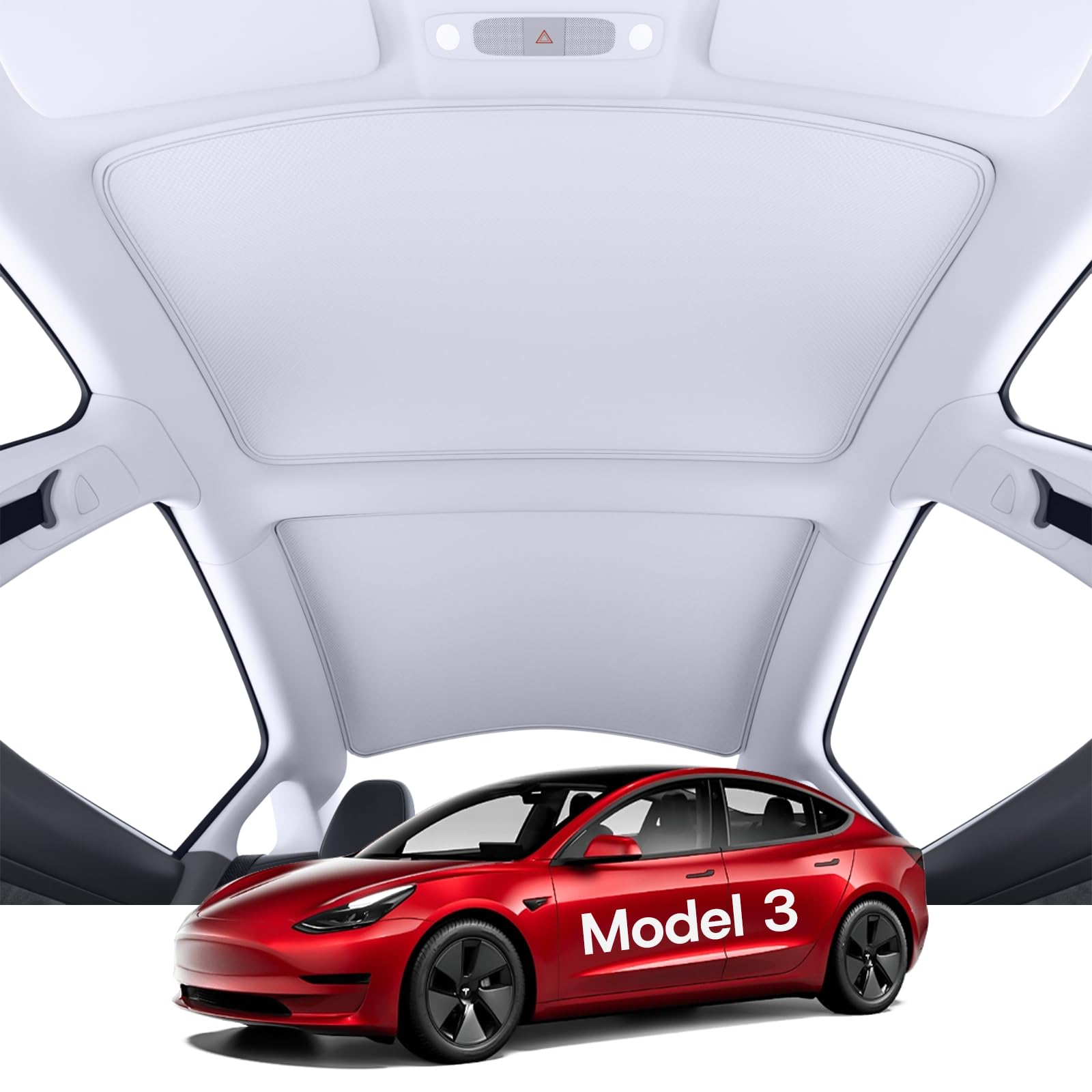 Sumk 2025 Upgrade Magnetic Sunshade Roof For Tesla Model Y Juniper Accessories, [Never Sag & No Light Leakage] Nano Ice-Crystal
