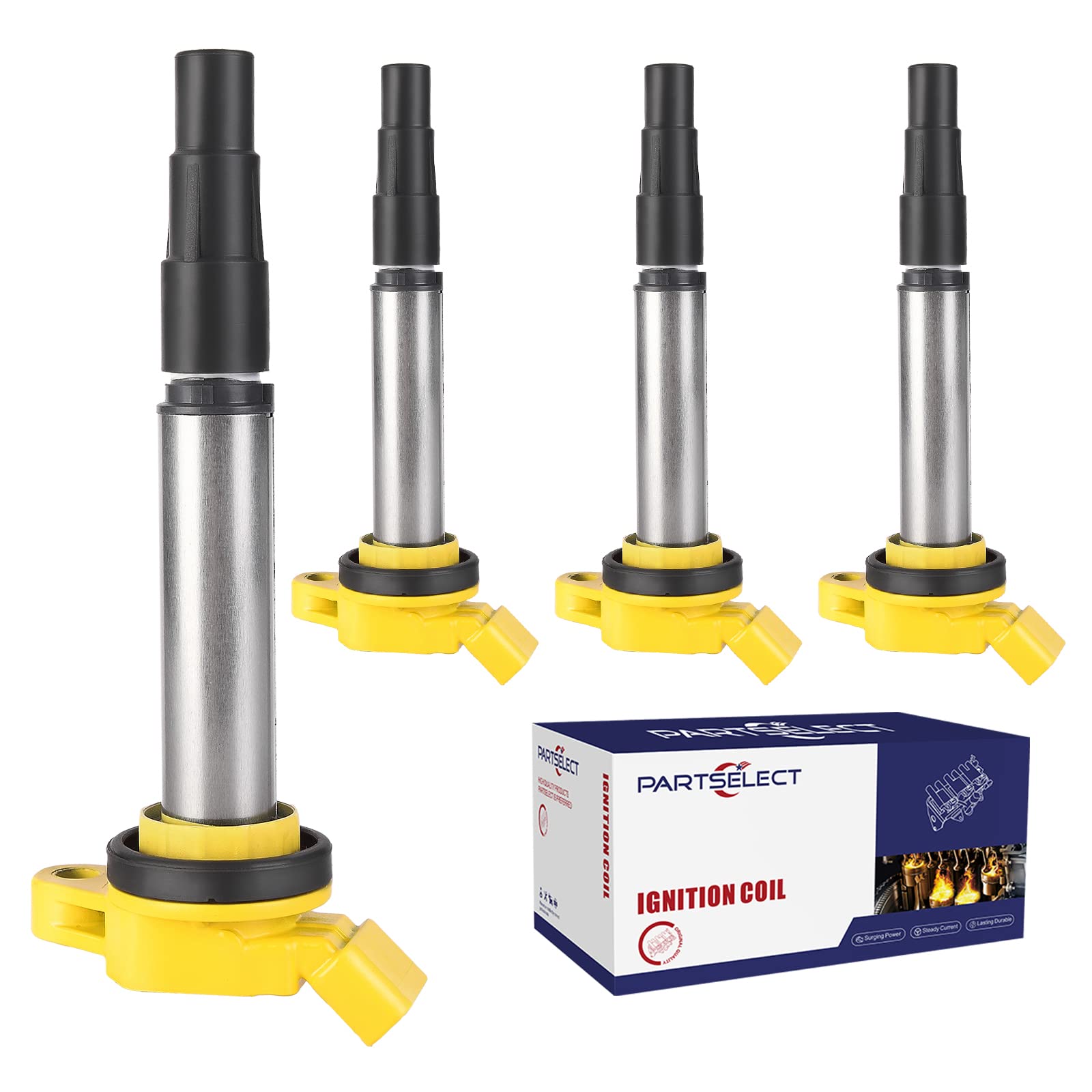 Partselect 4Pcs Ignition Coil Pack Uf596 Uf619 Replacement For Toyota Corolla 09-17, Matrix 09-14, Prius 10-15, For Lexus Ct200H