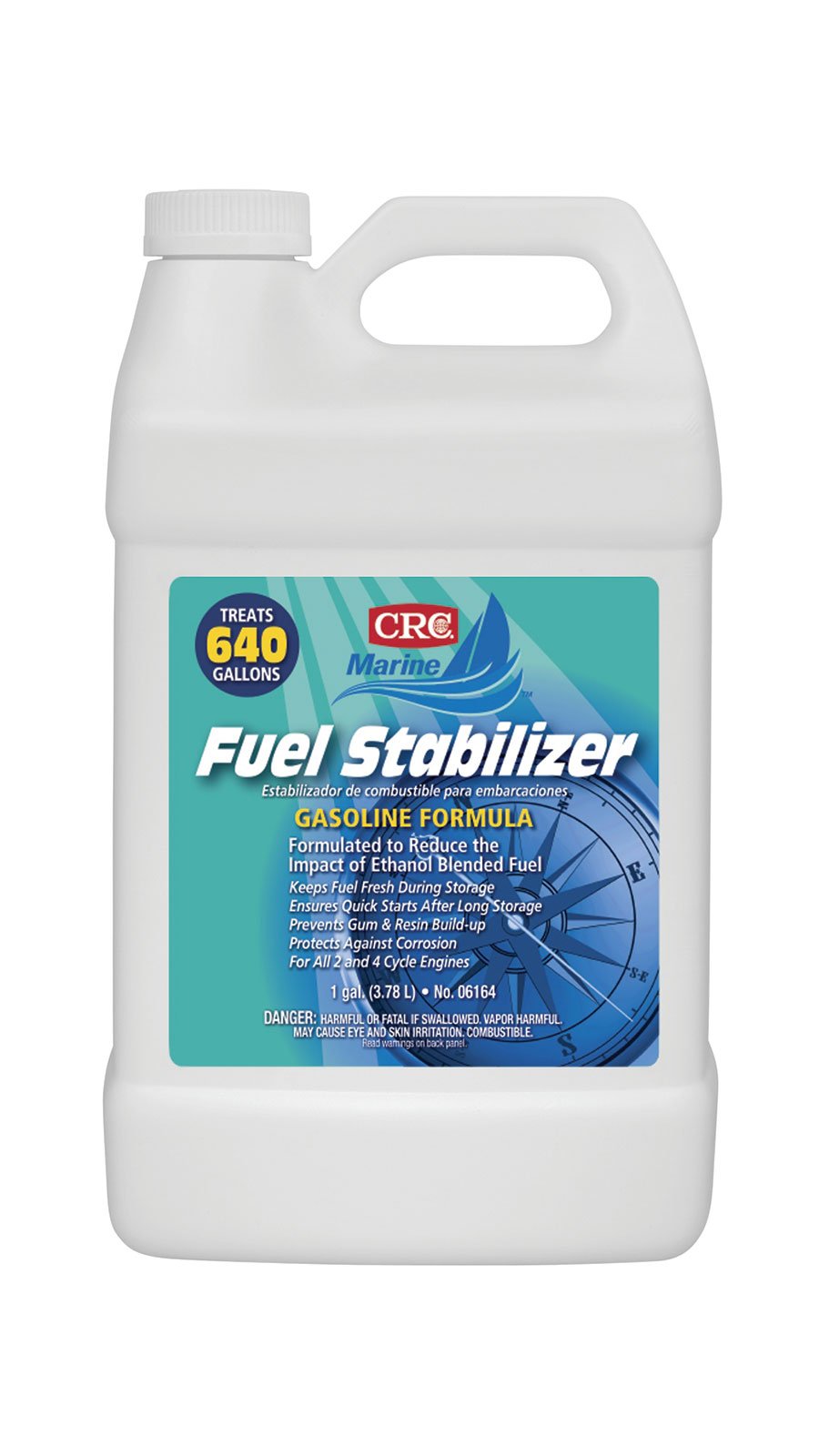 Crc Marine Gasoline Fuel Stabilizer 06164 - 1 Gallon, Concentrated, High Potency Formula, Amber Liquid