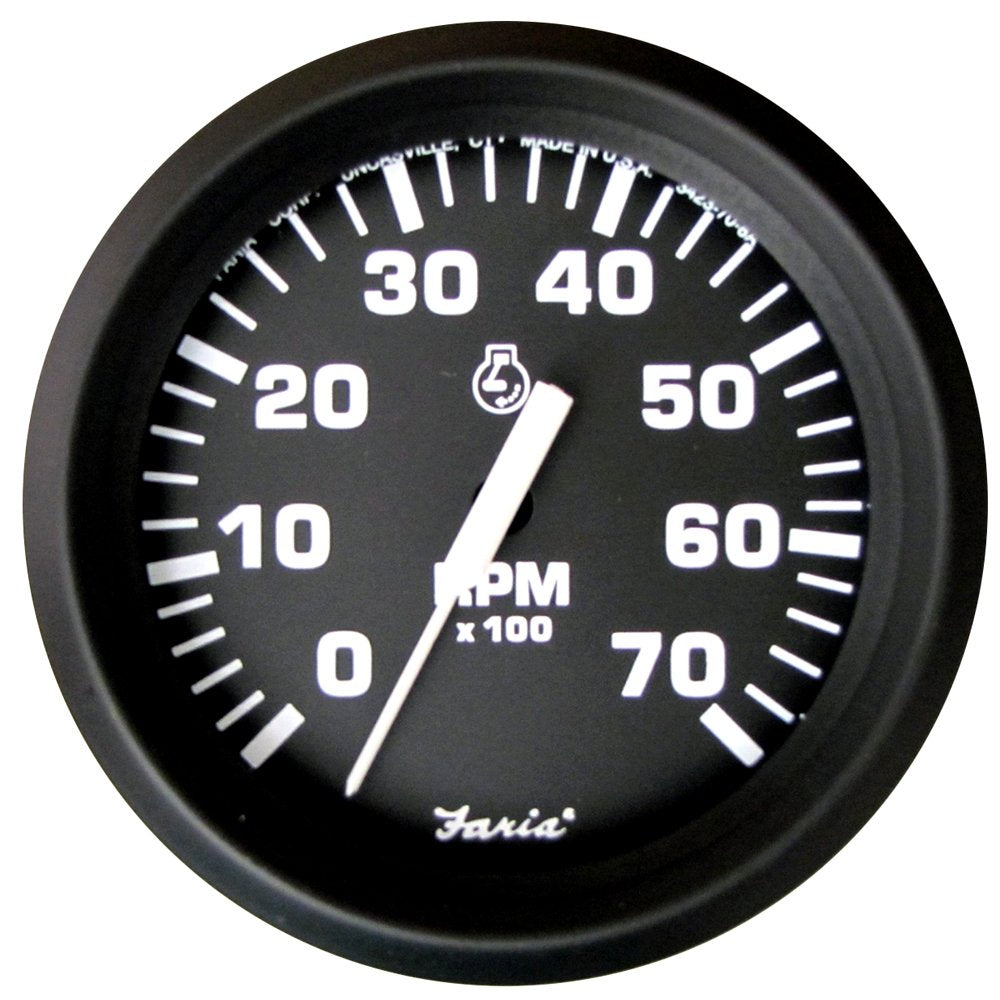 Faria 32805 Tachometer - 7000 Rpm, Euro Black