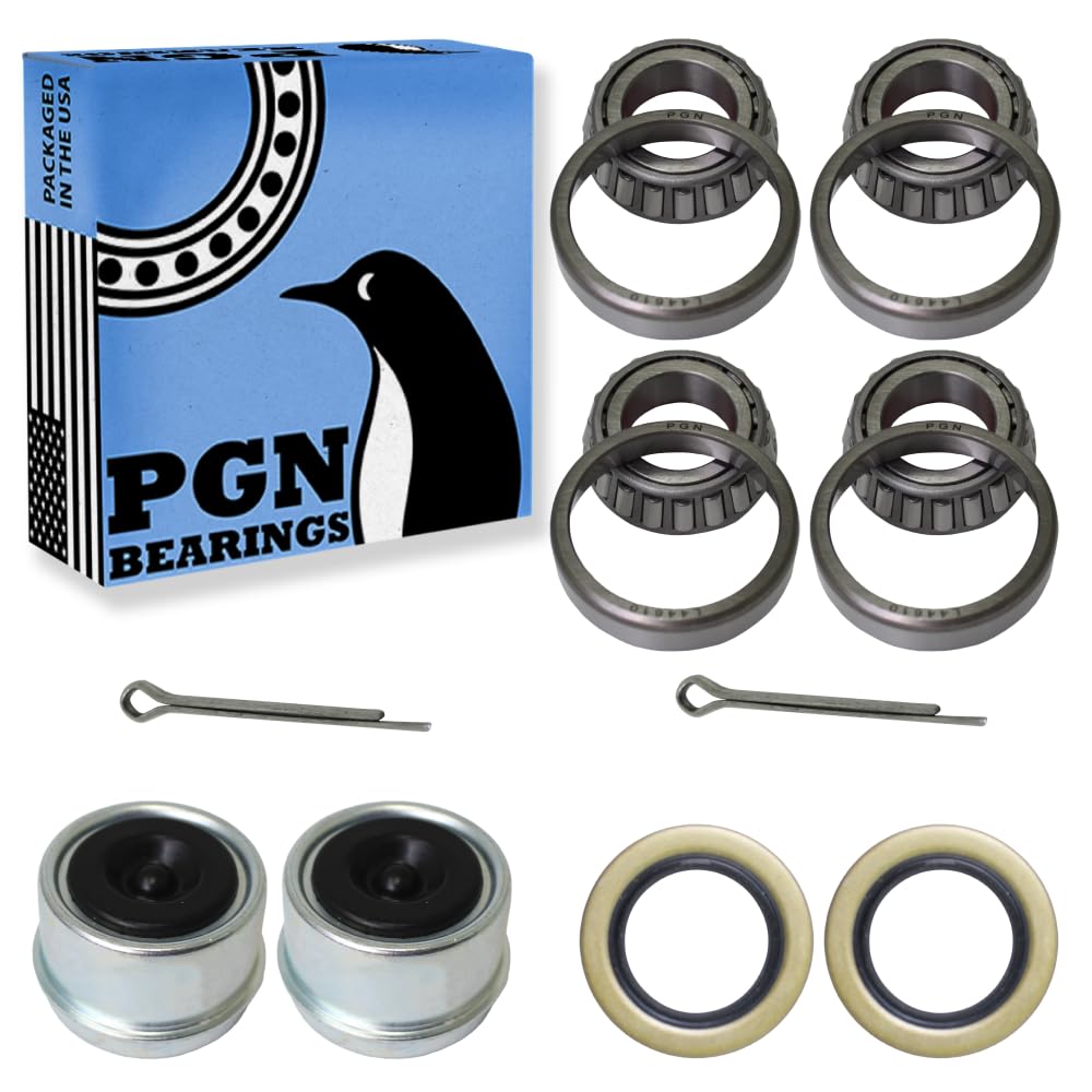 PGN L44649 Bearing Kit - High-Speed & Quiet Rotation Trailer Axle Kit for Trailer Wheels and More - L44649/L44610 and 12192TB Se