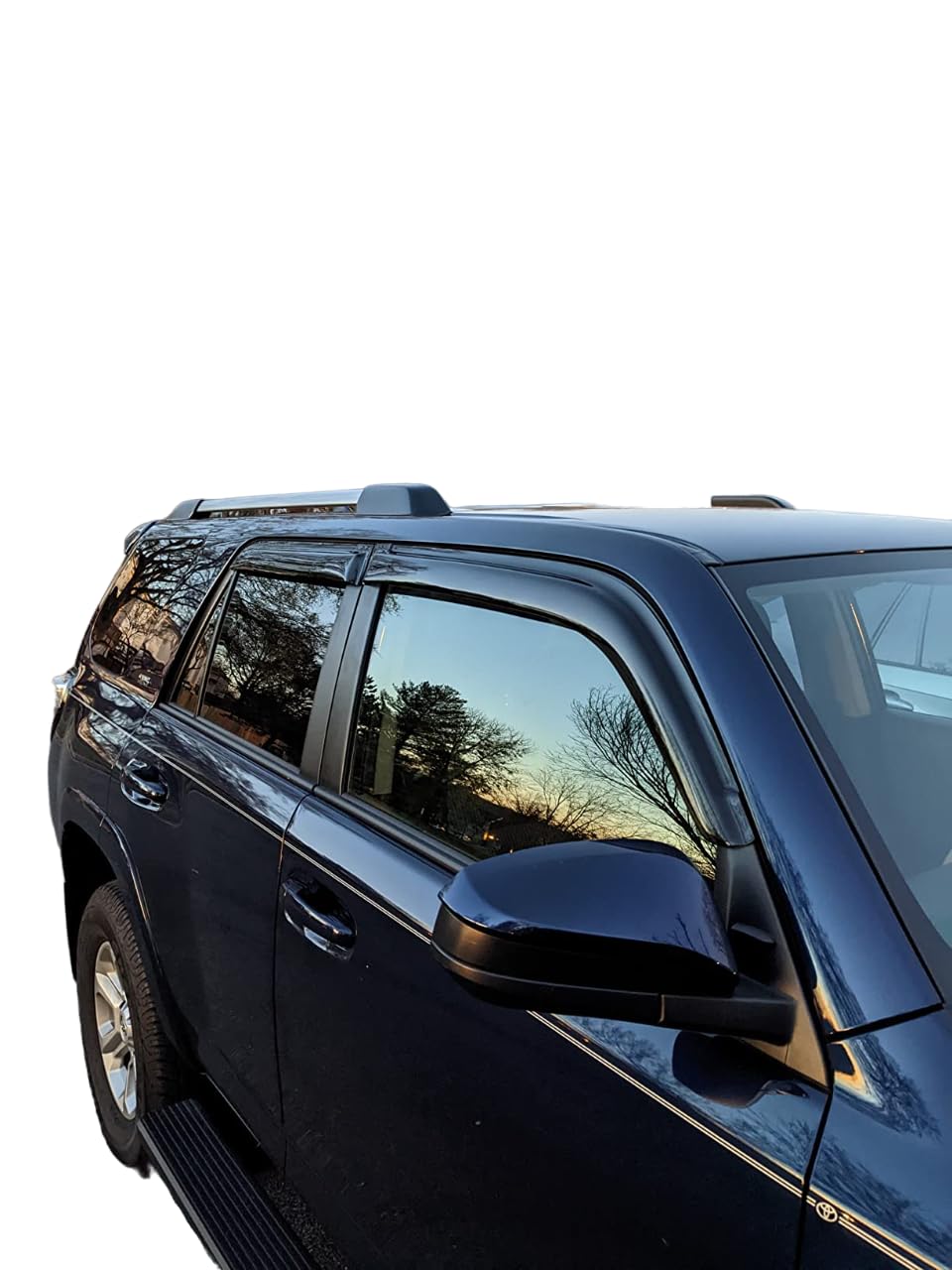 2010-2024 Tape-On Rain Guards For Toyota 4Runner Side Window Visor Deflectors Extra Thick Vent Shade Protector