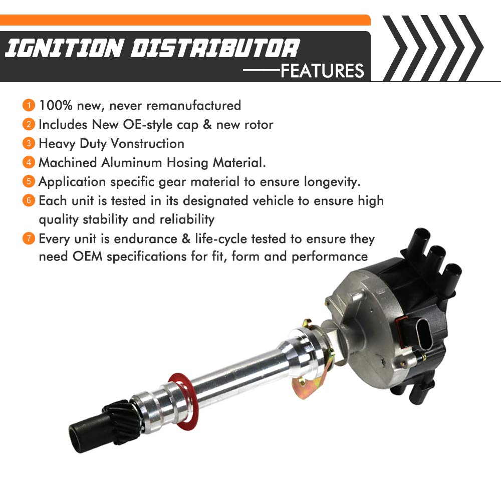 Complete Ignition Distributor Replacement For Gmc Vortec C1500 C2500 C3500 K1500 K2500 K3500 1996 1997 1998 1999 2000 2001 2002