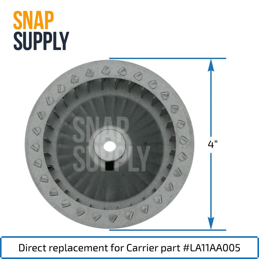 Carrier Inducer Motor Blower Wheel Replacement Part + Link To Installation Instructions - Replaces La11Aa005