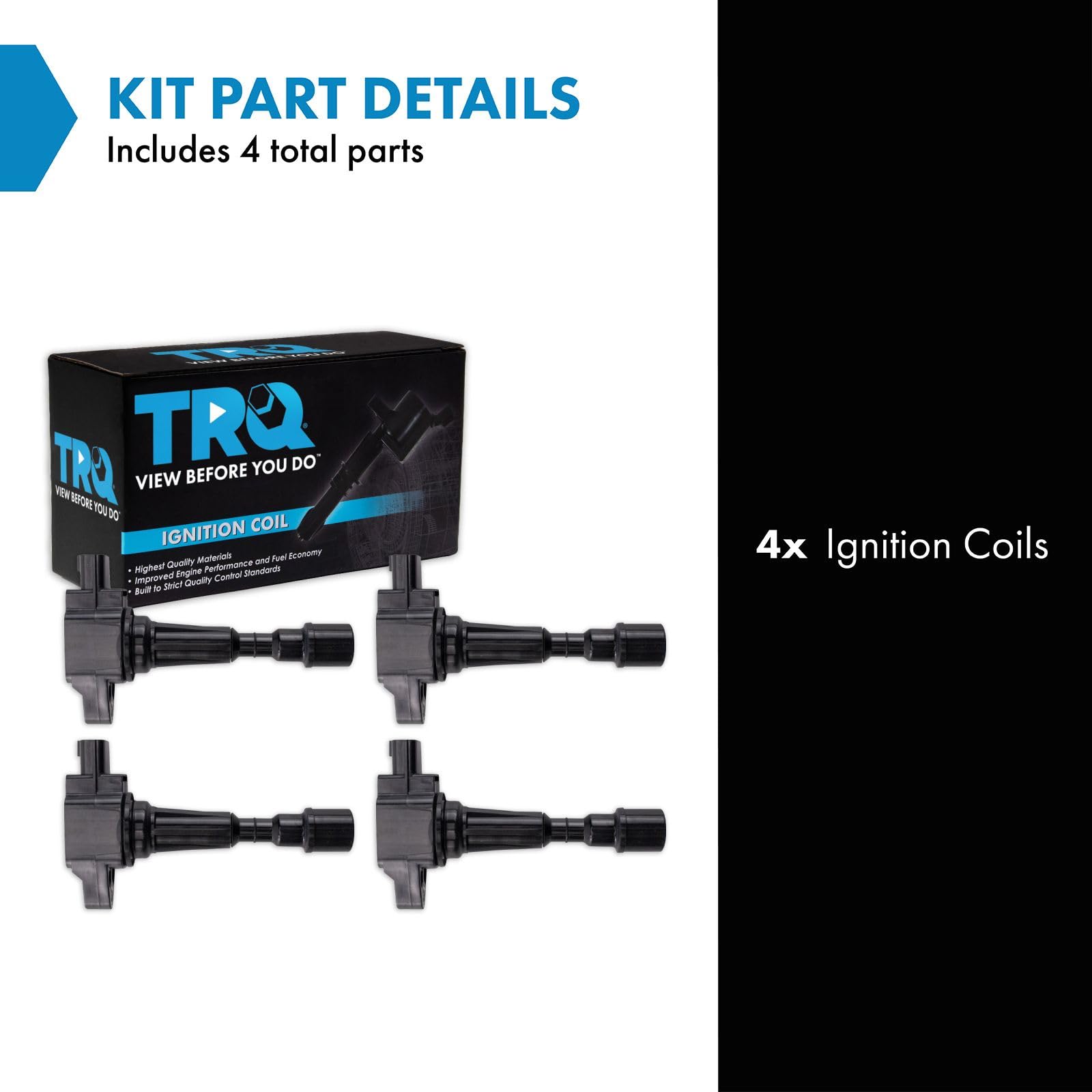 Trq Ignition Coil Set Compatible With 2011-2014 Mazda 2