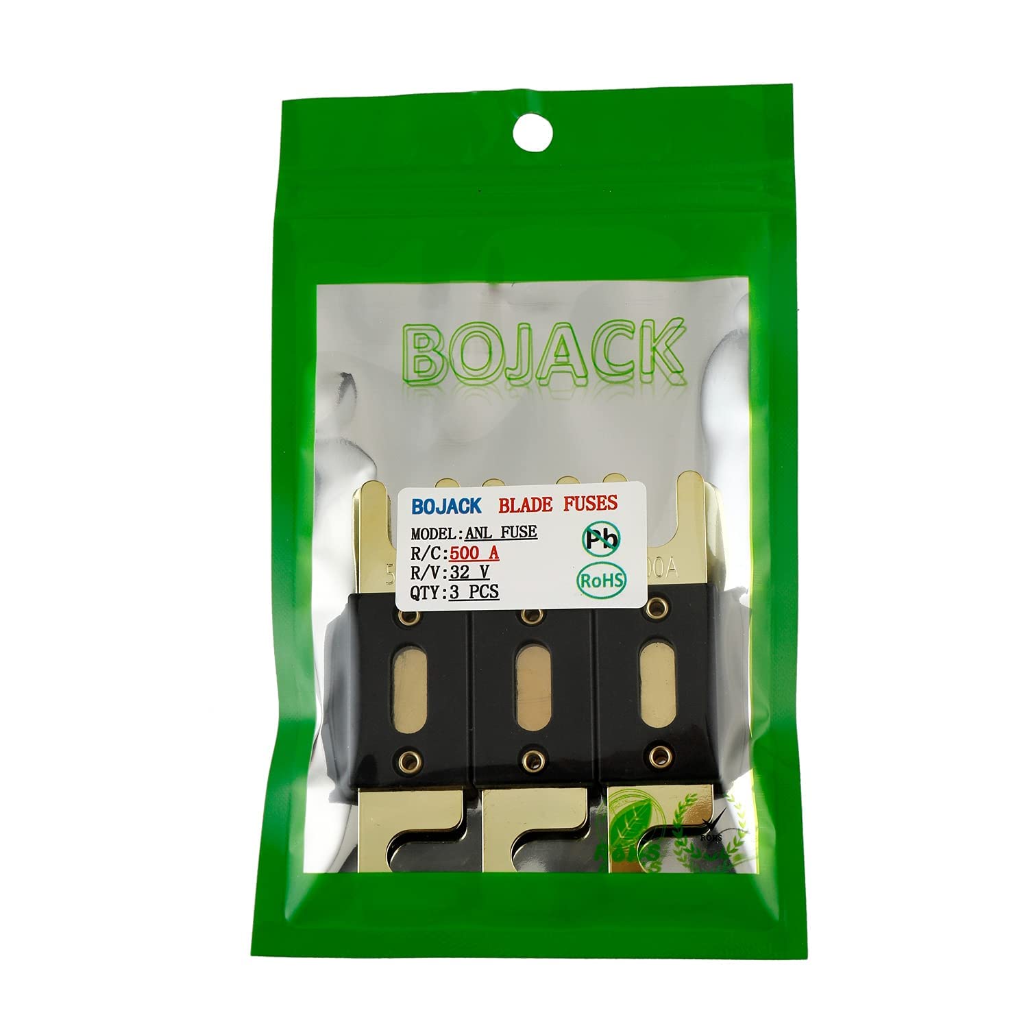 Bojack 500 Amp 32 Vdc Anl Blade Fuse For Car Audio And Video System (Pack Of 3)