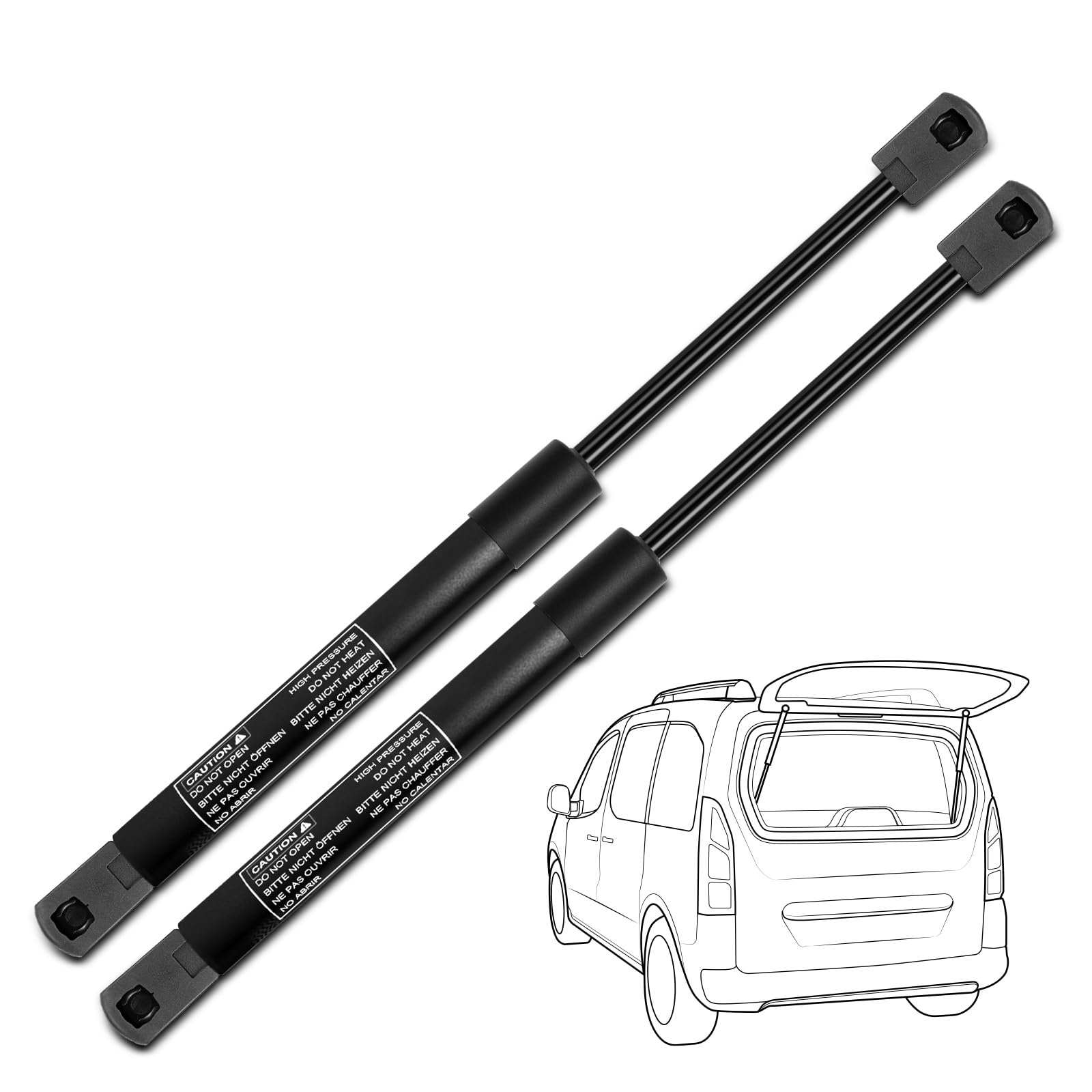 Set Of 2 Rear Window Lift Supports Shock Struts Gas Springs Replacement For Chevrolet Suburban 1500 2500 Tahoe Cadillac Escalade