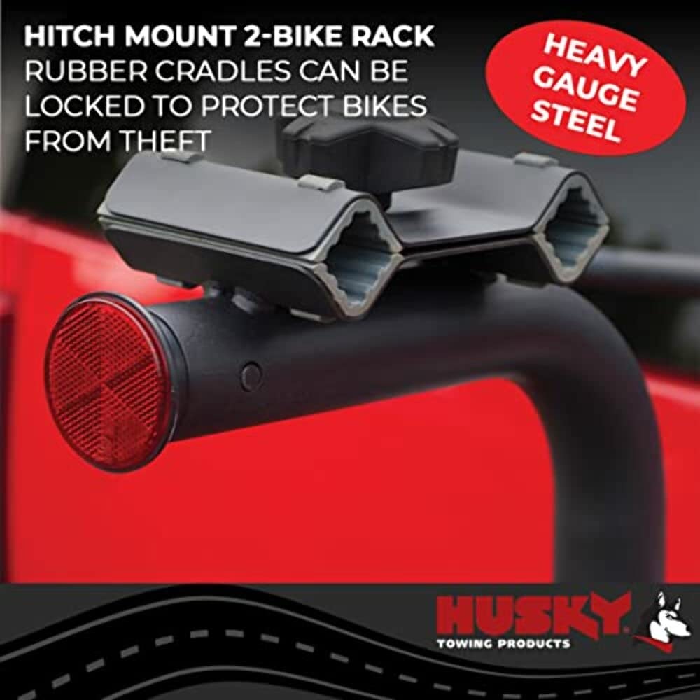 HUSKY TOWING Liners (81146) 2-Bike Hitch Mount Rack