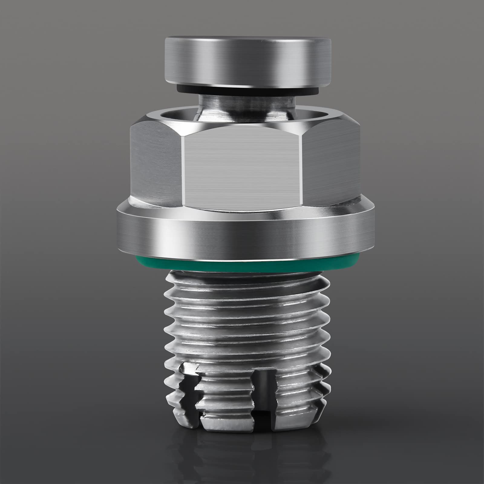 Deefill M12.1-1.75 X 15Mm Oversize Piggyback Oil Drain Plug, Stainless Steel Self Tapping Oil Pan Thread Repair Kit