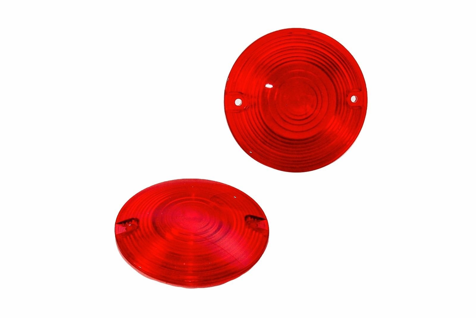 Zytc Red Harley Turn Signal Lens Lenses Covers 3 1/4' For Harley Touring Flat Electra Glide Road King Pack Of 2