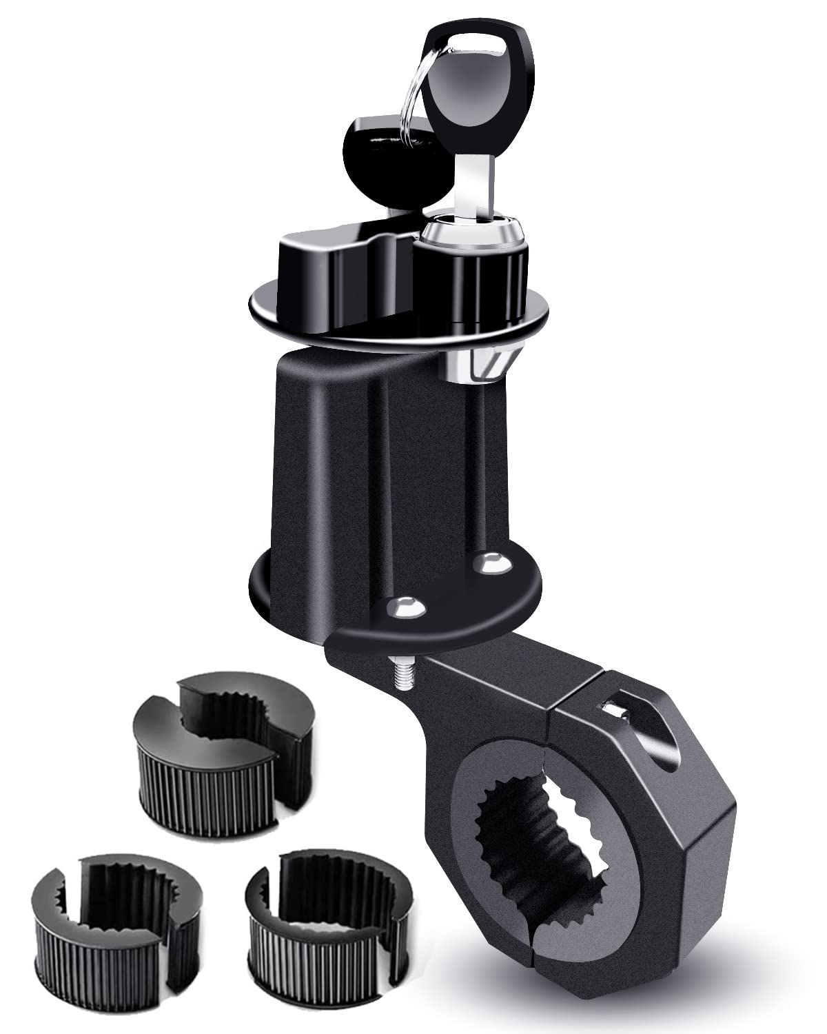 UTV ATV Gas Can Mount for 3L 5L Fuel Tank Barrel with Lock & Key, Oil Tank Mounting Holder Fits for Polaris RZR Pioneer Yamaha C