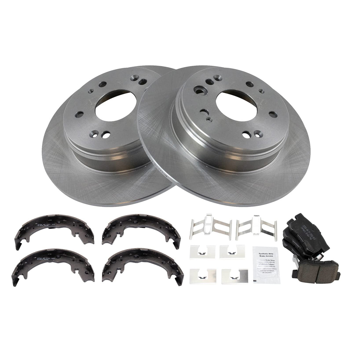 Trq Rear Ceramic Brake Pad & Rotor Kit Compatible With 2002-2004 Honda Cr-V