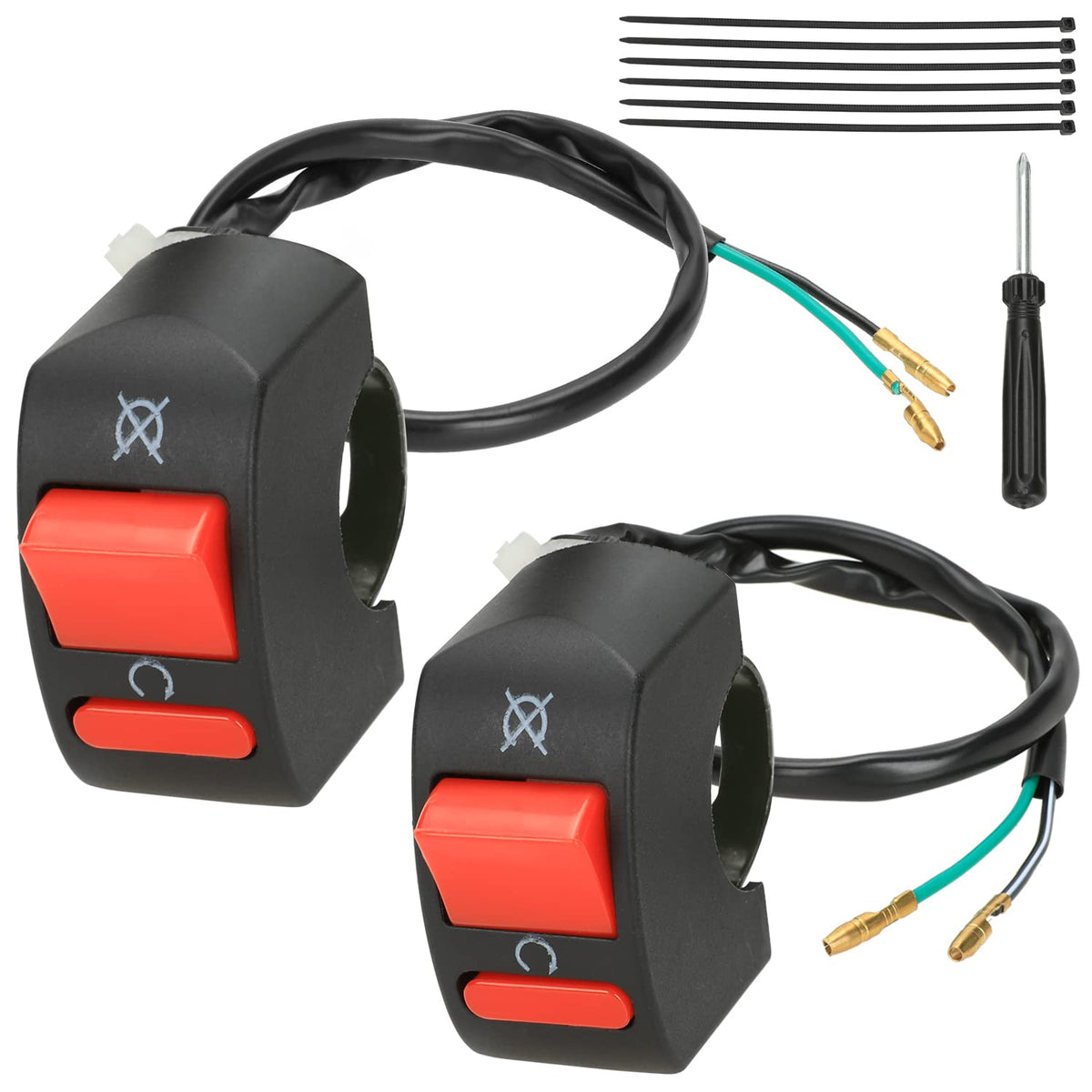 Yoxufa Mini Bike Kill Switch 7/8 On Off Dirt Bike Kill Switch For Predator 212Cc 196Cc 97Cc Coleman Ct100U Ct200U Bt200X Baja Warrior Mb200 Db30 Motovox Crf50 Xr50 Taotao Coolster Apollo Motorcycle