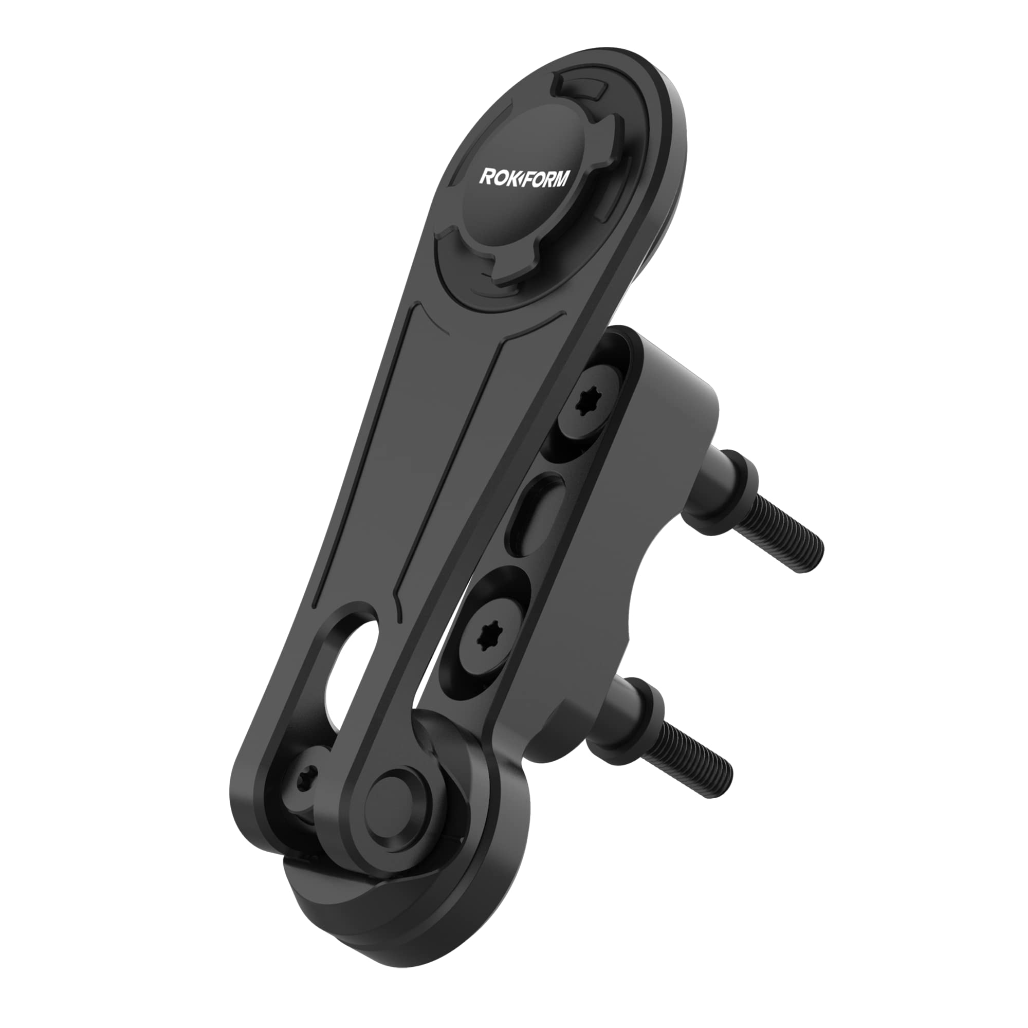 Rokform - Motorcycle Cell Phone Perch Mount, Fits Most Harleys, Metrics, and Indian Cruisers, Secures Phone Via Quad Tab Twist 