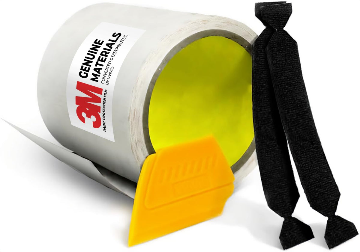 Vvivid 3M Clear Paint Protection Vinyl Film 4 Inch Wide Choose Your Size Including Tools (4 Inch X 25 Inch)