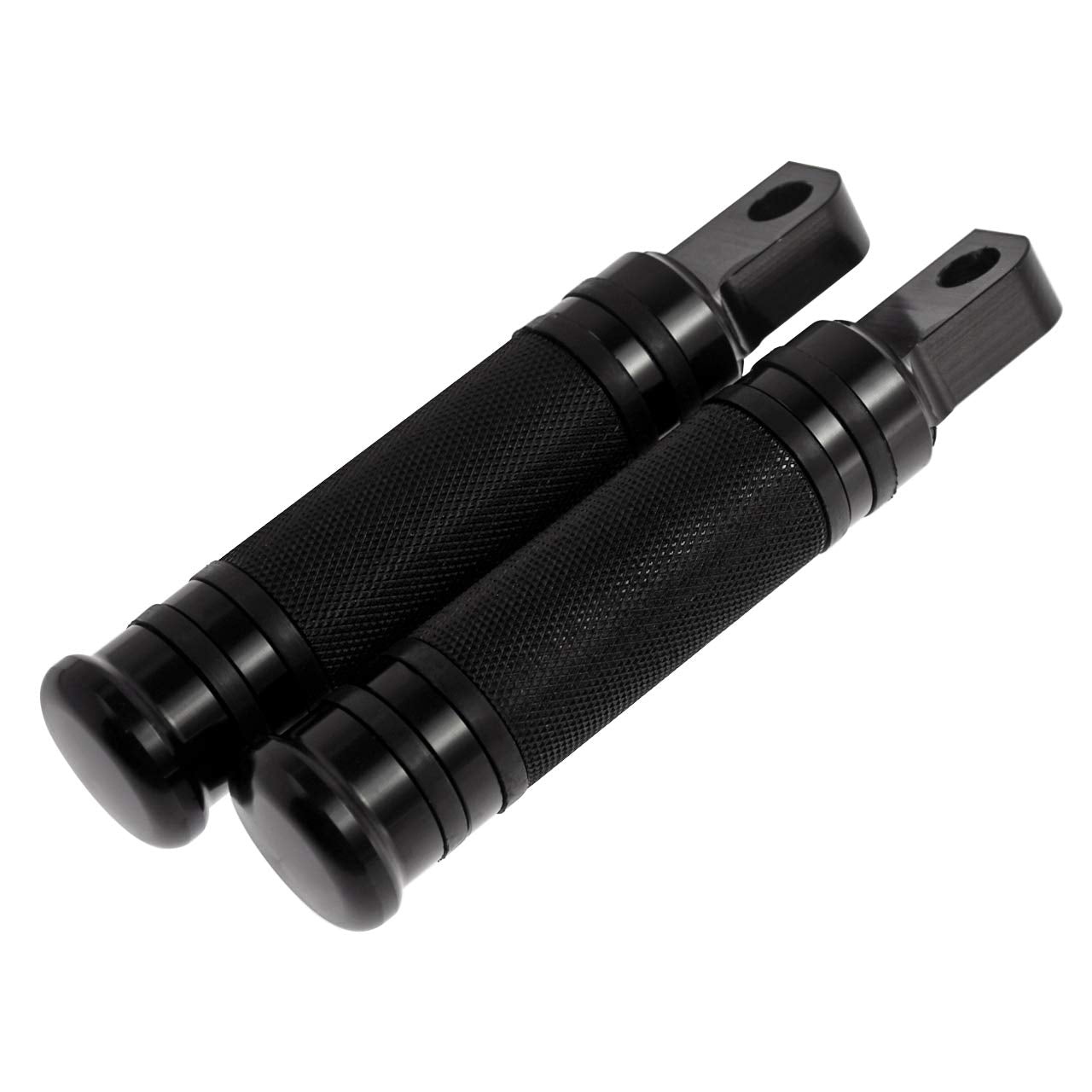 HDBUBALUS Pair Billet CNC Aluminum Motorcycle Foot Pegs Fit for Harley Style Male Mount Footpegs Footrest