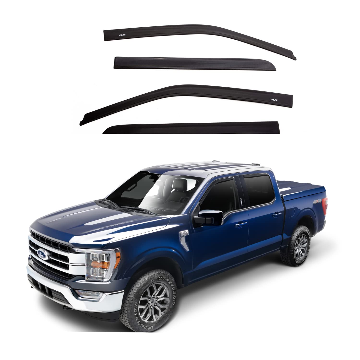 Auto Ventshade [Avs] In-Channel Rain Guards For 2013 - 2018 Toyota Rav4, 4 Pcs. | Window Vent Visors - Smoke | 194992
