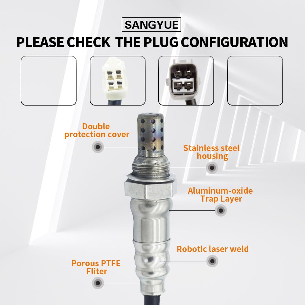 Sangyue 2X Oxygen O2 Sensor for 2007-2008 Toyota Corolla Martrix 1.8L Upper Lower Upstream+Downstream
