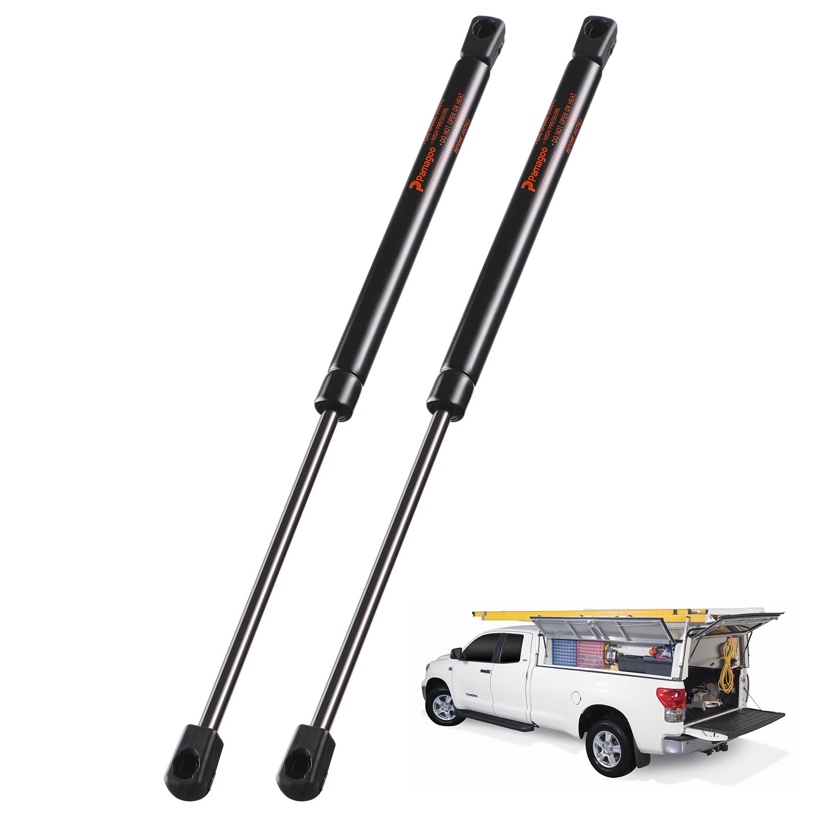 Pamagoo C16-19568 16 Inch 40 Lbs Gas Struts Spring Shocks For A.R.E Leer Topper Rear Window Camper Shell Truck Cap Snugtop Repla