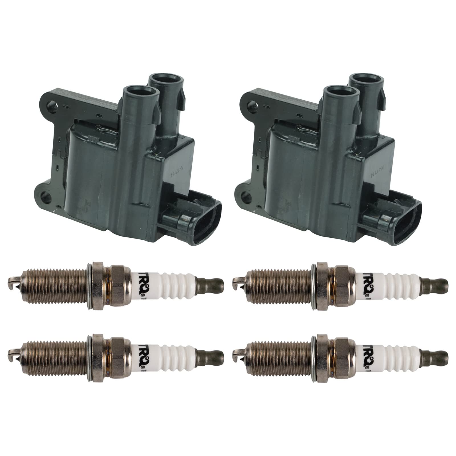 Trq Ignition Kit Ignition Coil Spark Plugs Compatible With 1997-2001 Toyota Camry 1998-2000 Rav4 1999-2001 Solara