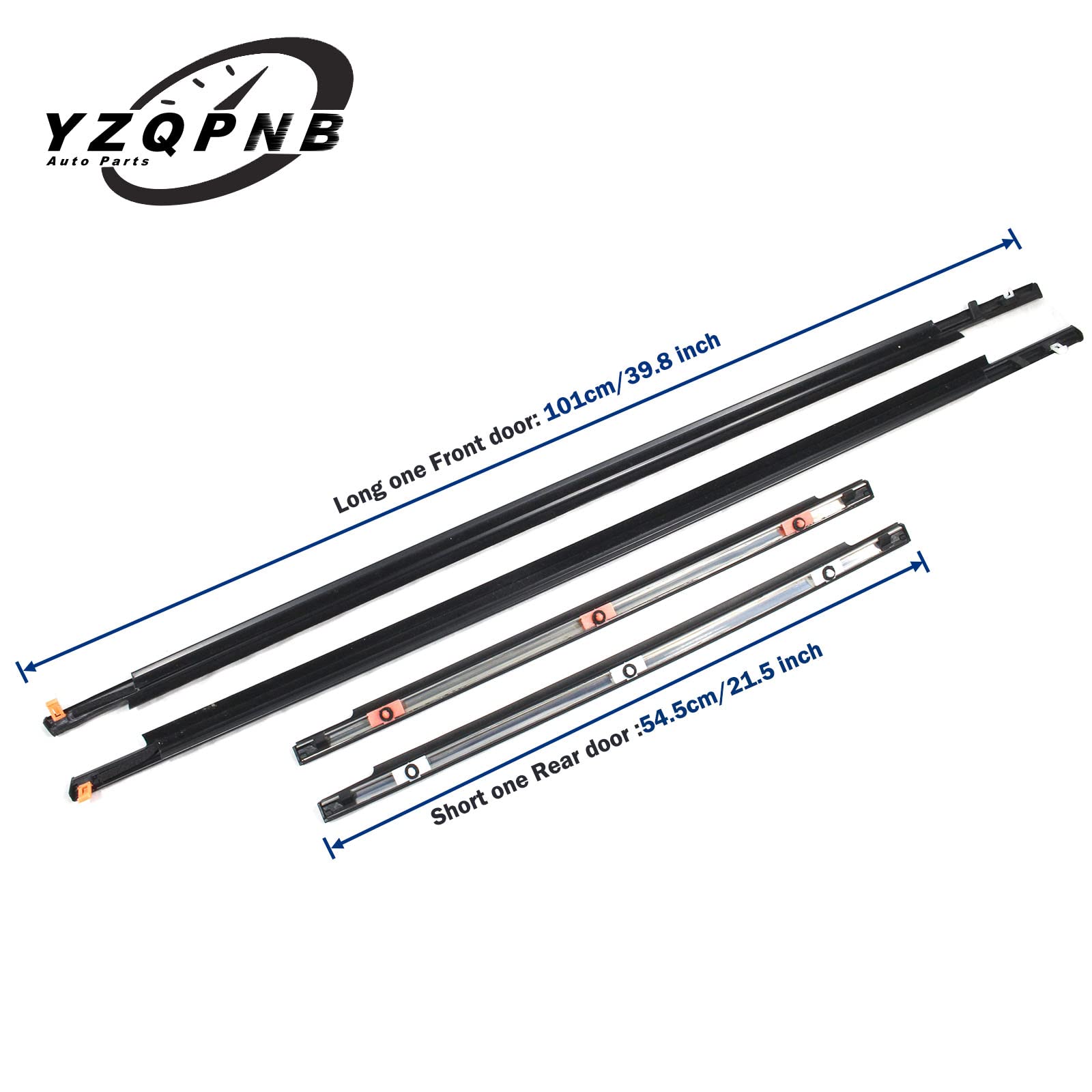 Yzqpnb Weatherstrip Window Molding Trim Seal Belt Compatible With Toyota Fj Cruiser 2007-2014 Front Rear Left Driver & Right Pas