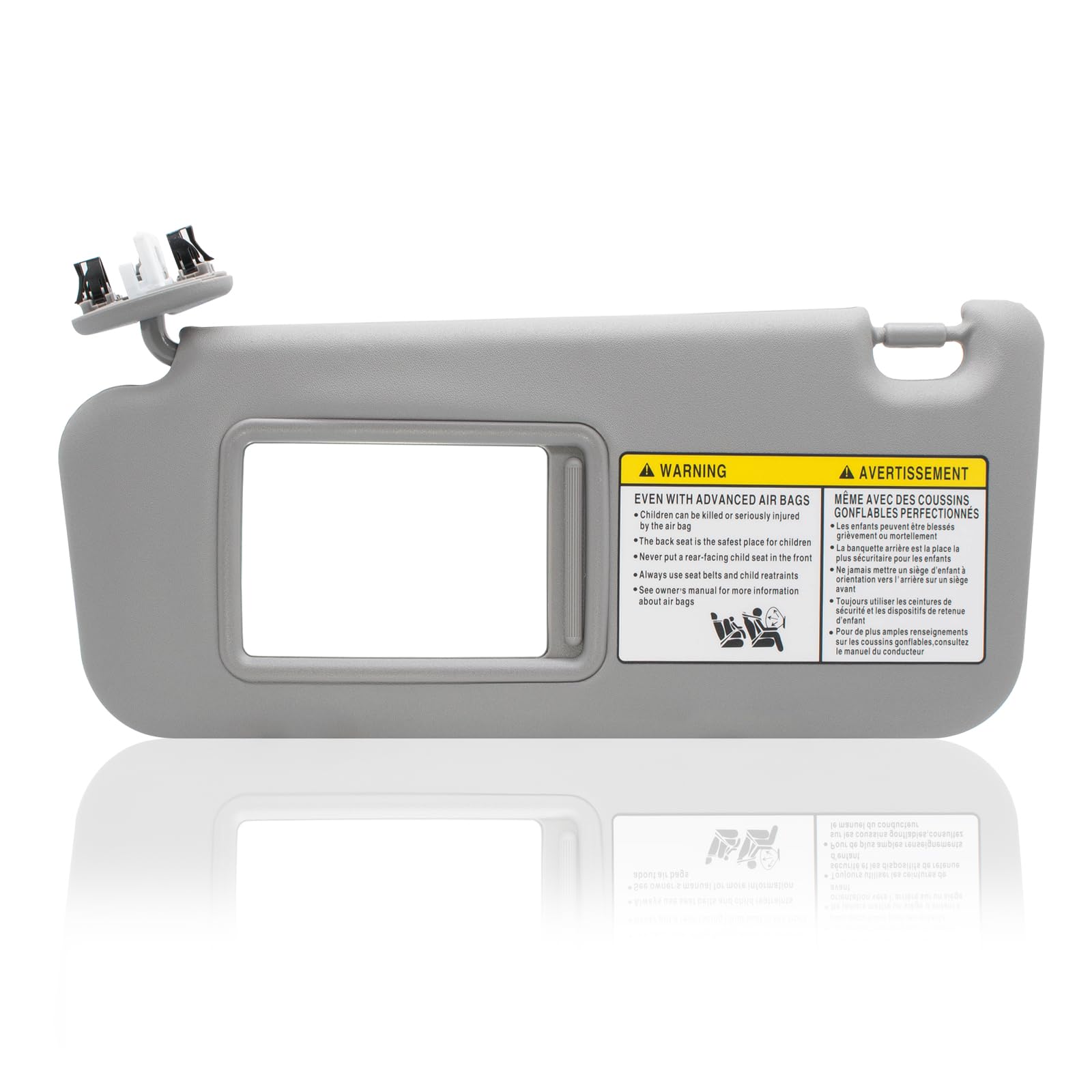 NHILES Left Driver Side Sun Visor Replacement Compatible with Toyota RAV4 2006 2007 2008 2009 2010 2011 2012 2013 with Light Rep