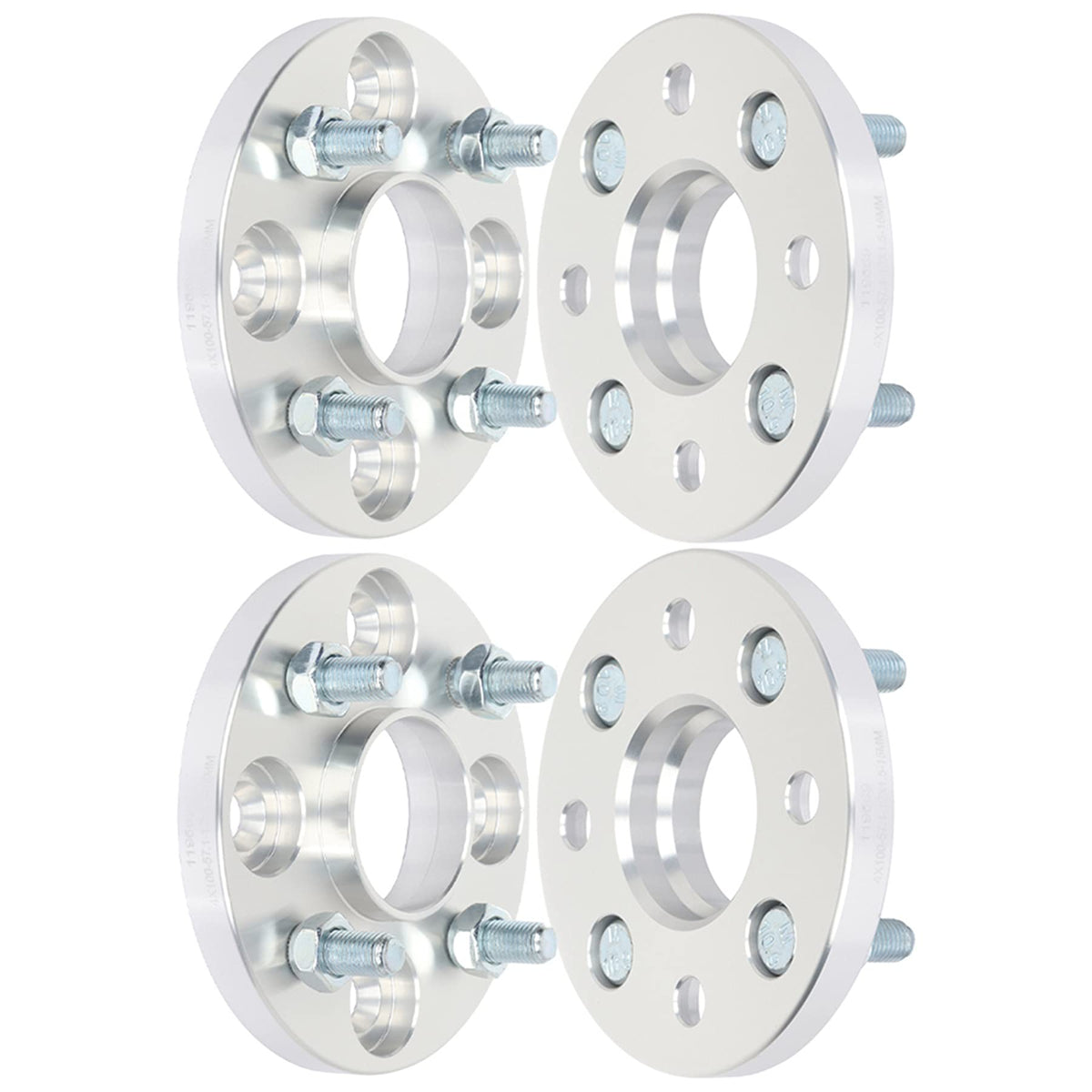 ECCPP 4pcs 4 Lug Wheel Spacers Hubcentric 4x100 to 4x100 12x1.5 57.1mm 15mm Compatible with 2005-2010 for Chevrolet Cobalt 1995-