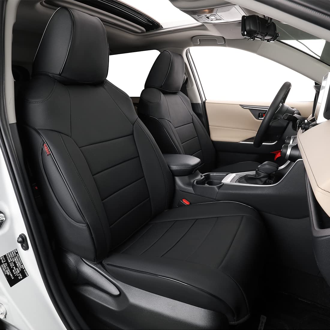 Ekr Corolla Cross Seat Covers Full Set,Car Seat Covers Custom Fit For Toyota Corolla Cross Hybrid Xse 2023-2025 &Nightshade 2025,Car Seat Protector Waterproof,Leather Car Seat Cushion(Black)