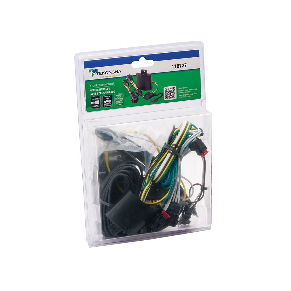 Tekonsha 118727 T-One Connector Assembly With Upgraded Circuit Protected Modulite Hd Module, 1 Pack , Black