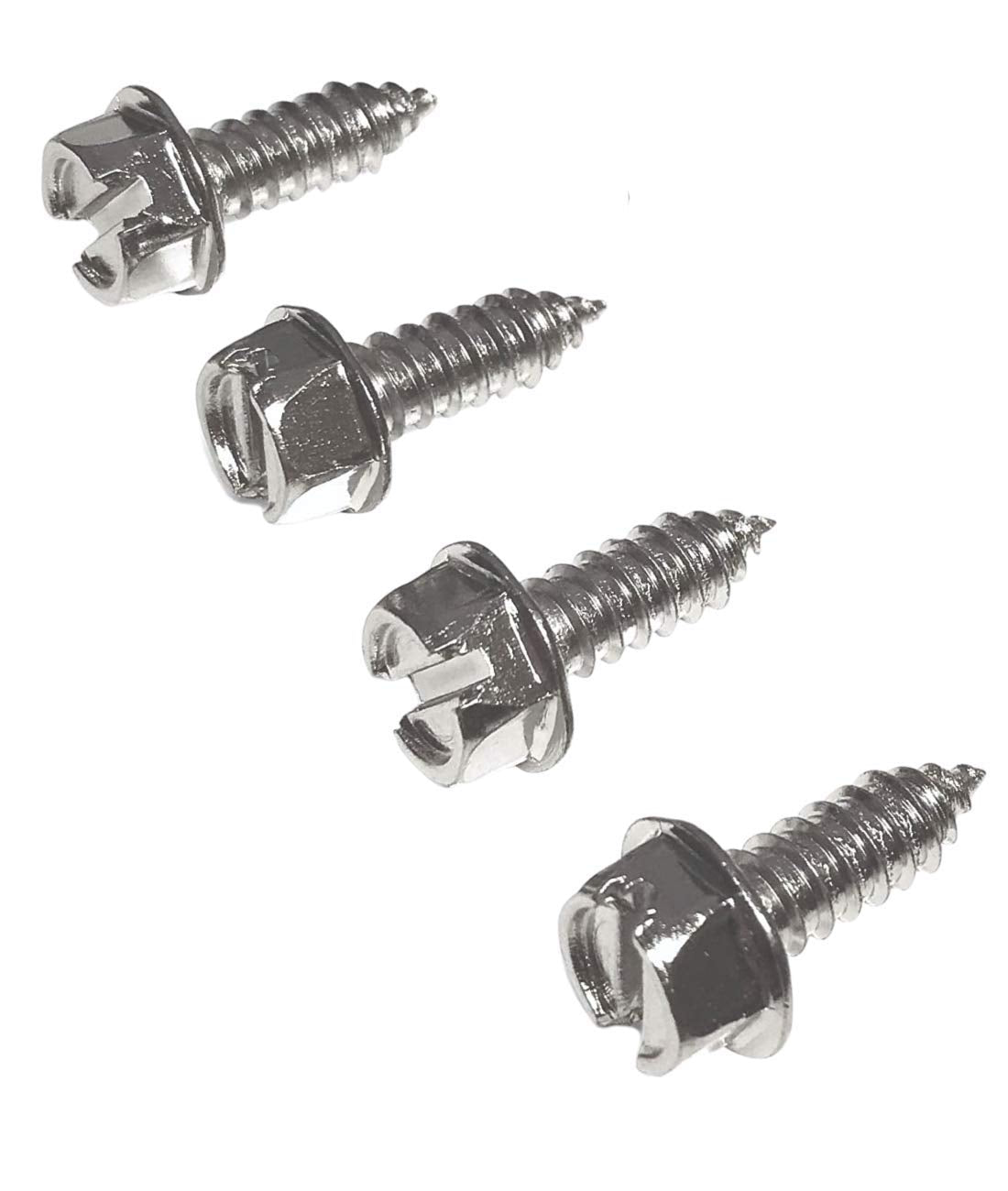 Zinc Plated License Plate Screws  Rust Proof Screws License Plate Set Of 4 Front Or Rear Chrome Locking Screws  License Plate Se
