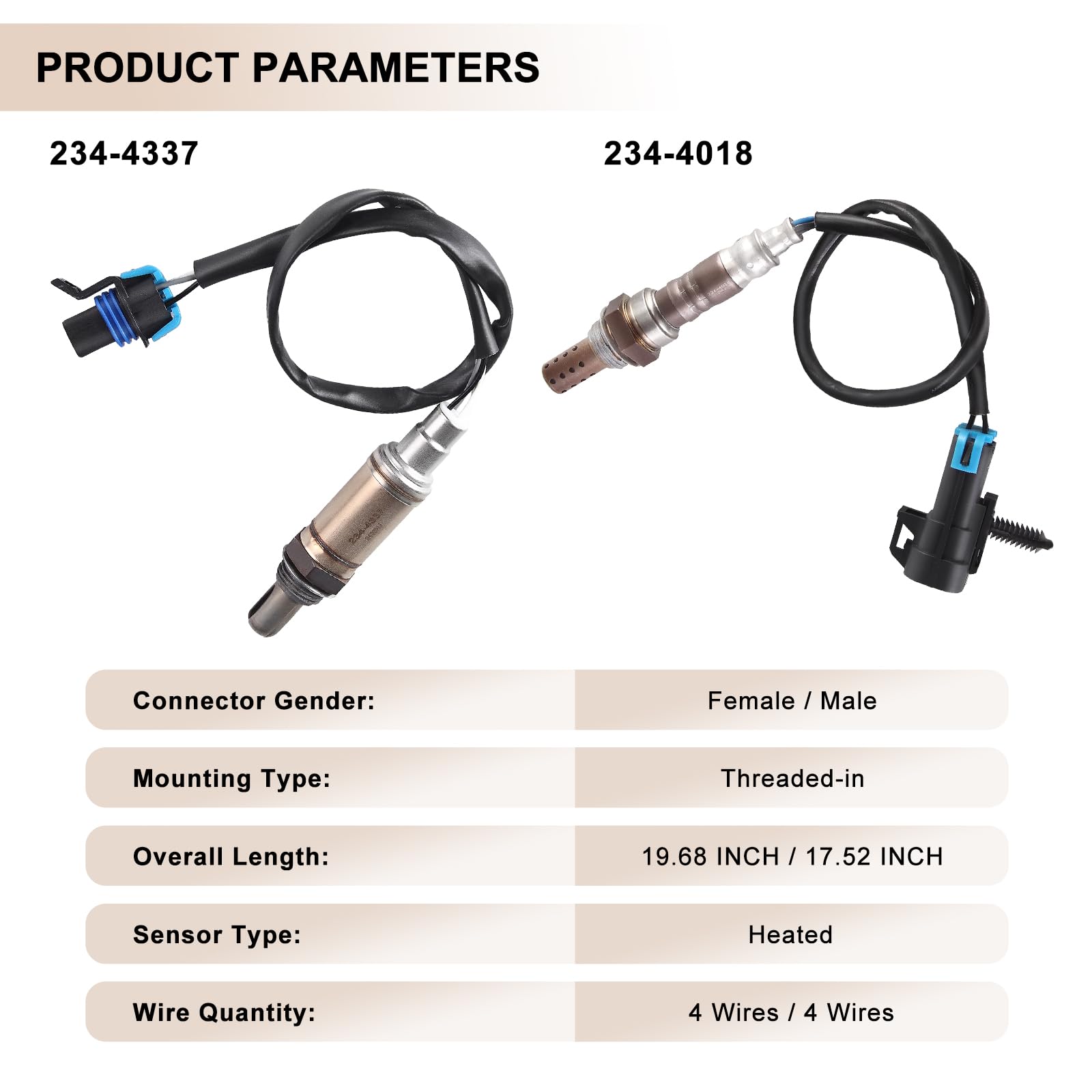 O2 Oxygen Sensor Downstream Upstream Compatible with 2006-2007 Chevy Silverado 1500 Avalanche Suburban Tahoe Replace 234-4018 23