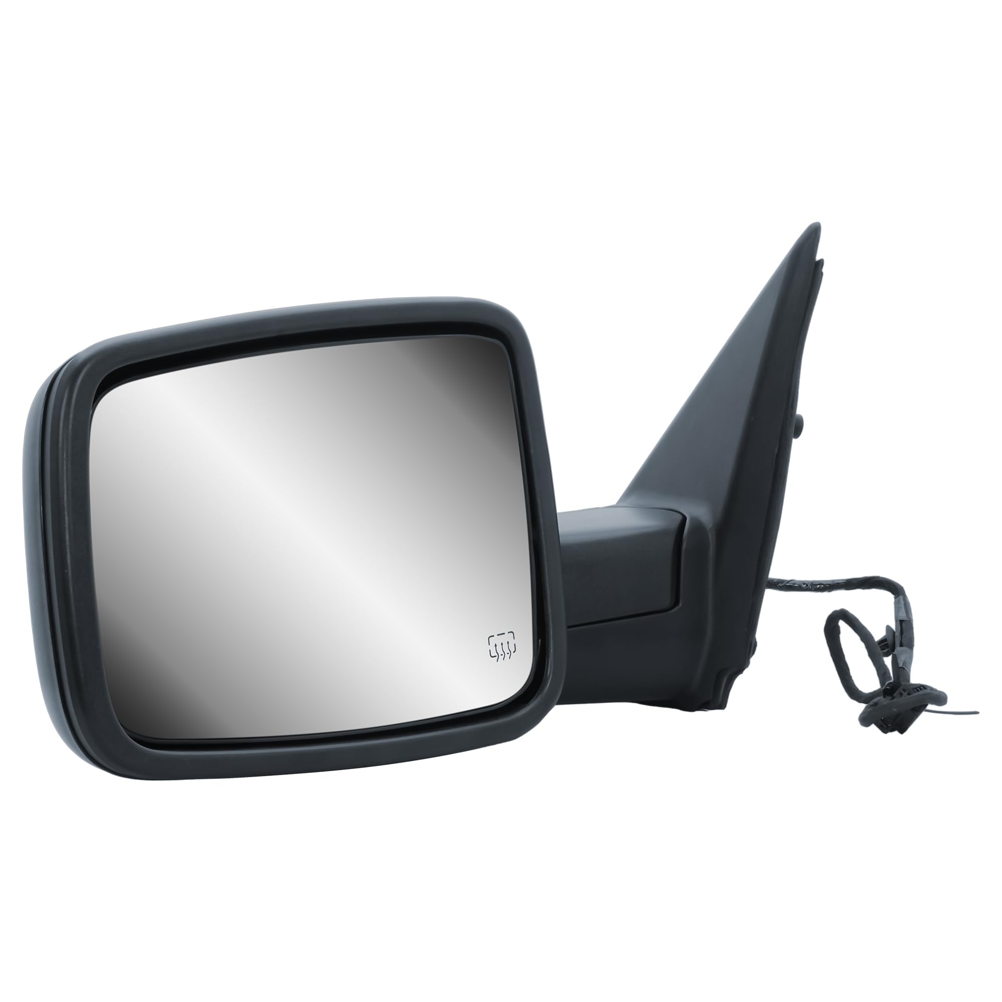 Driver Left Side Door Mirror Power Heated Manual Folding with Temperature Sensor Textured Back Cover for Ram 1500 2014-2018, 150